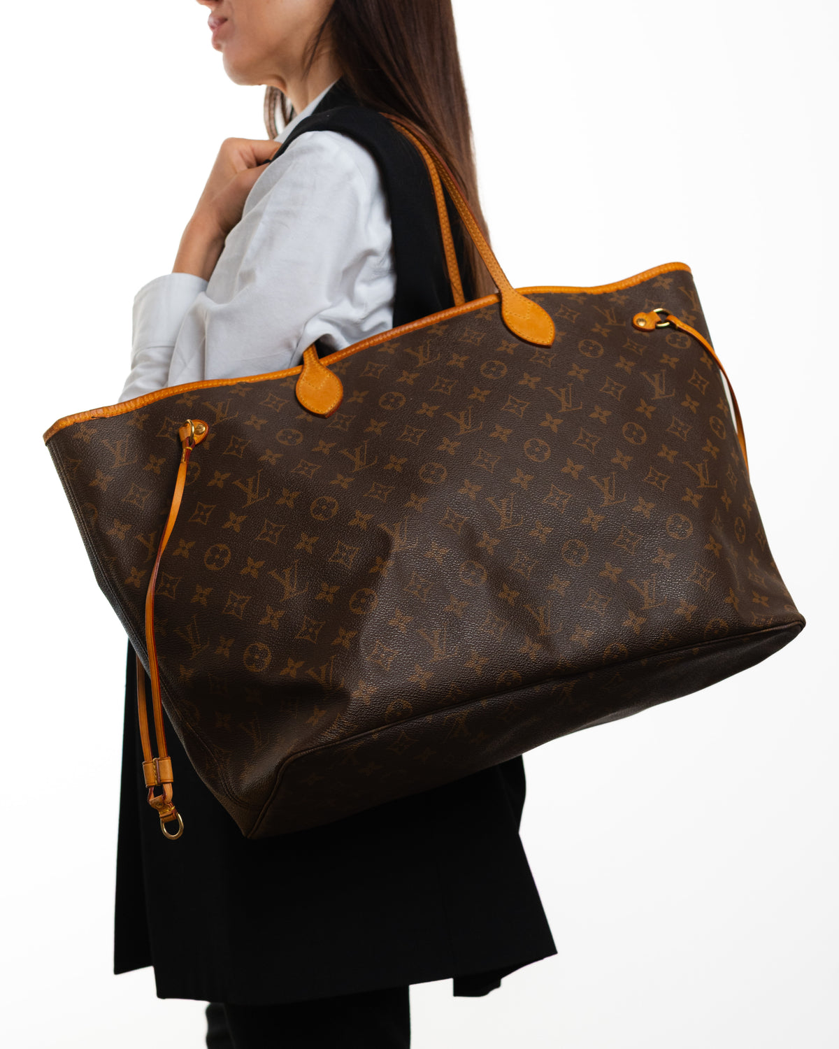 Louis Vuitton Borsa Neverfull GM Tela Monogram Marrone usata autentica - Aurea Luxury Lab