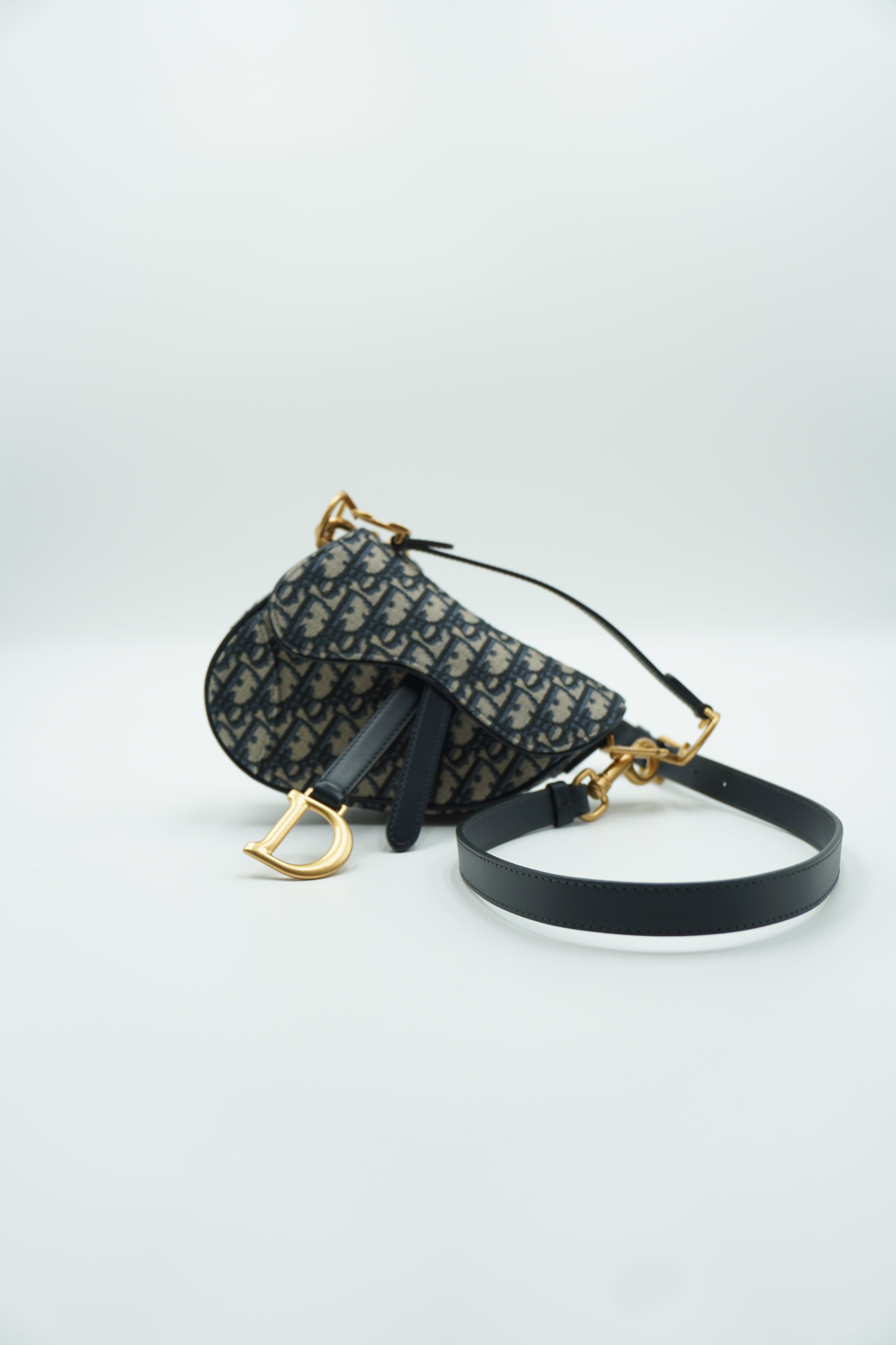 Dior Borsa Mini Saddle Jacquard Blu - Aurea Luxury Lab