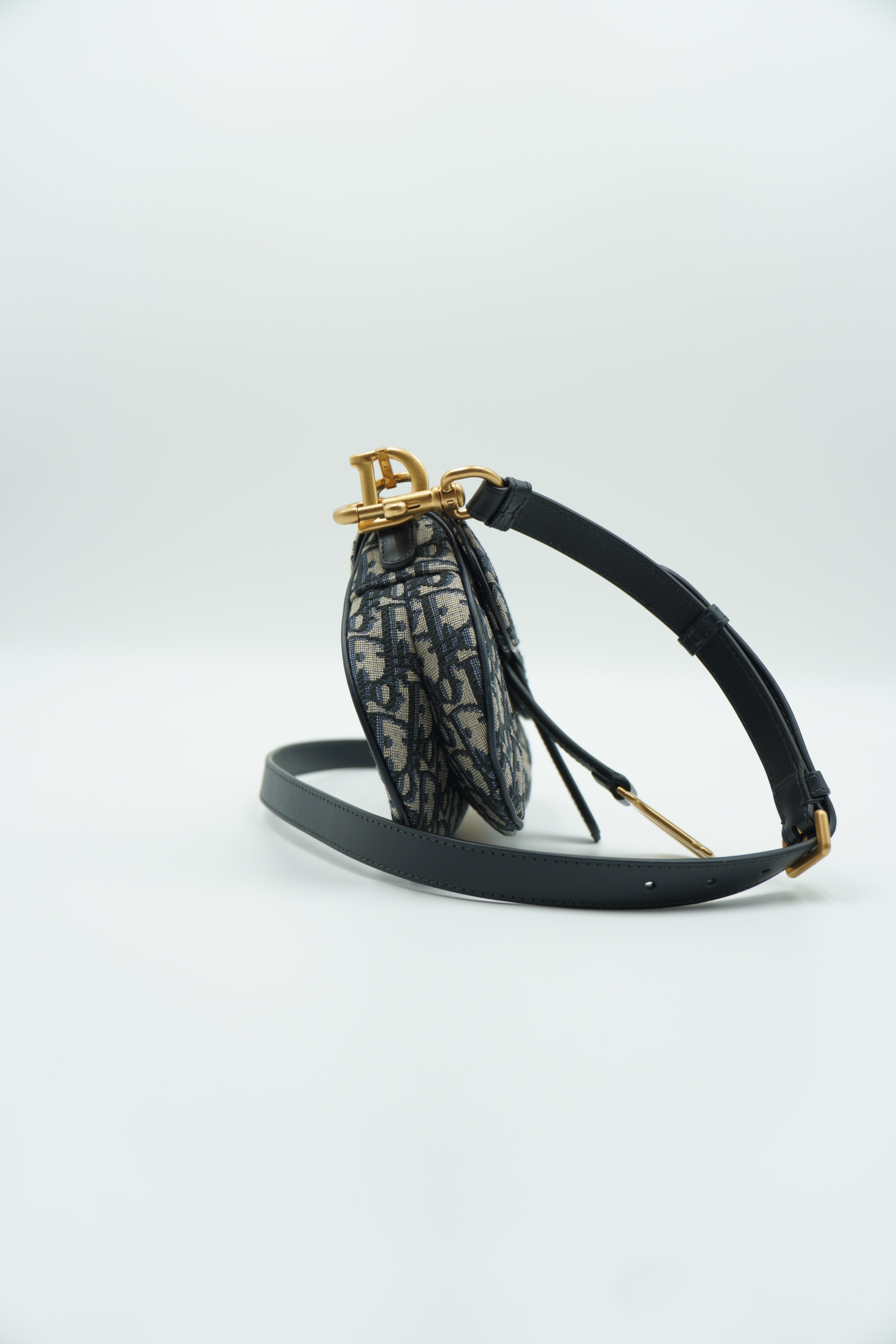 Dior Borsa Mini Saddle Jacquard Blu - Aurea Luxury Lab