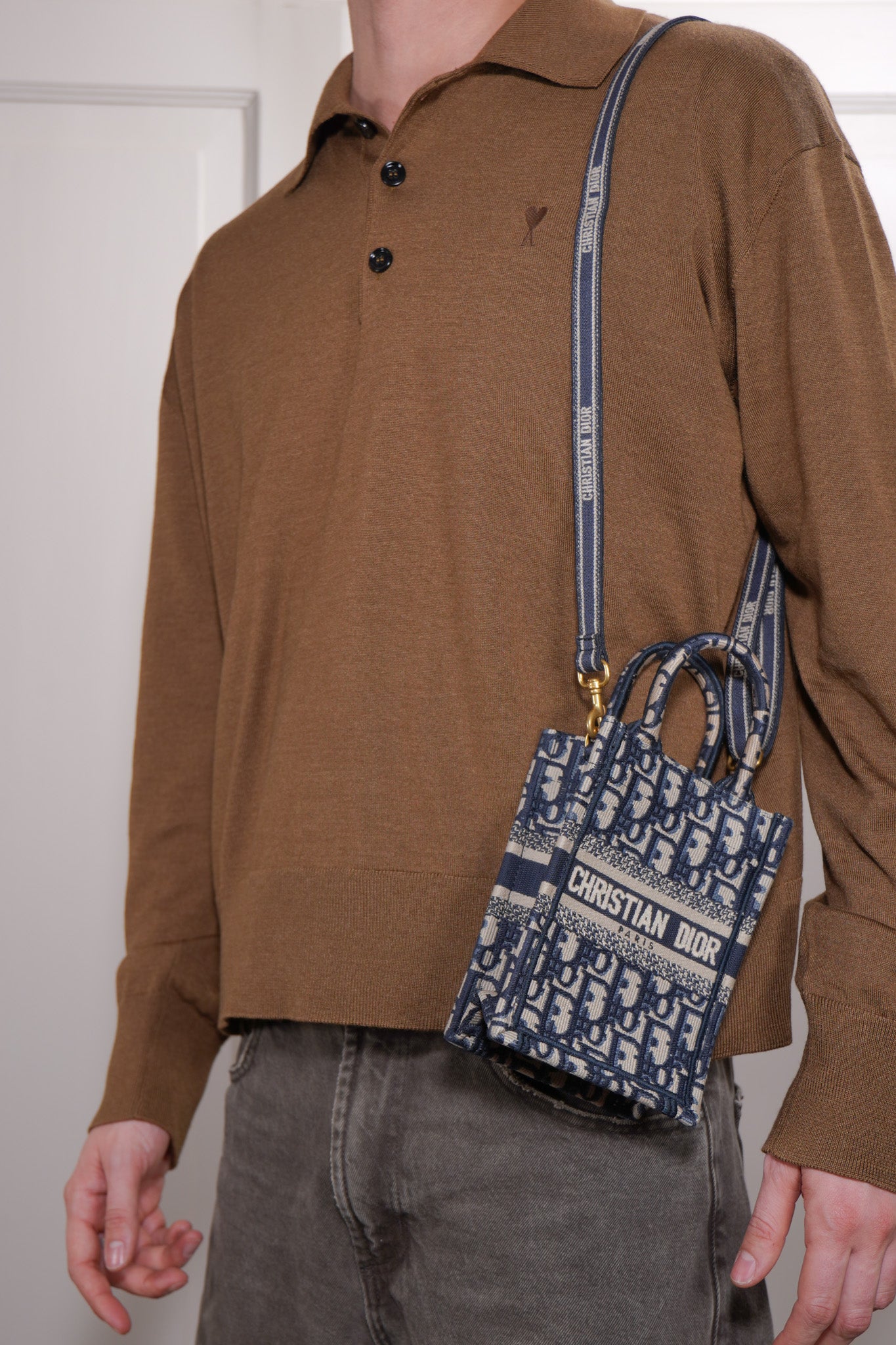 Dior Borsa Tracolla Mini Book Tote Blu usata autentica - Aurea Luxury Lab