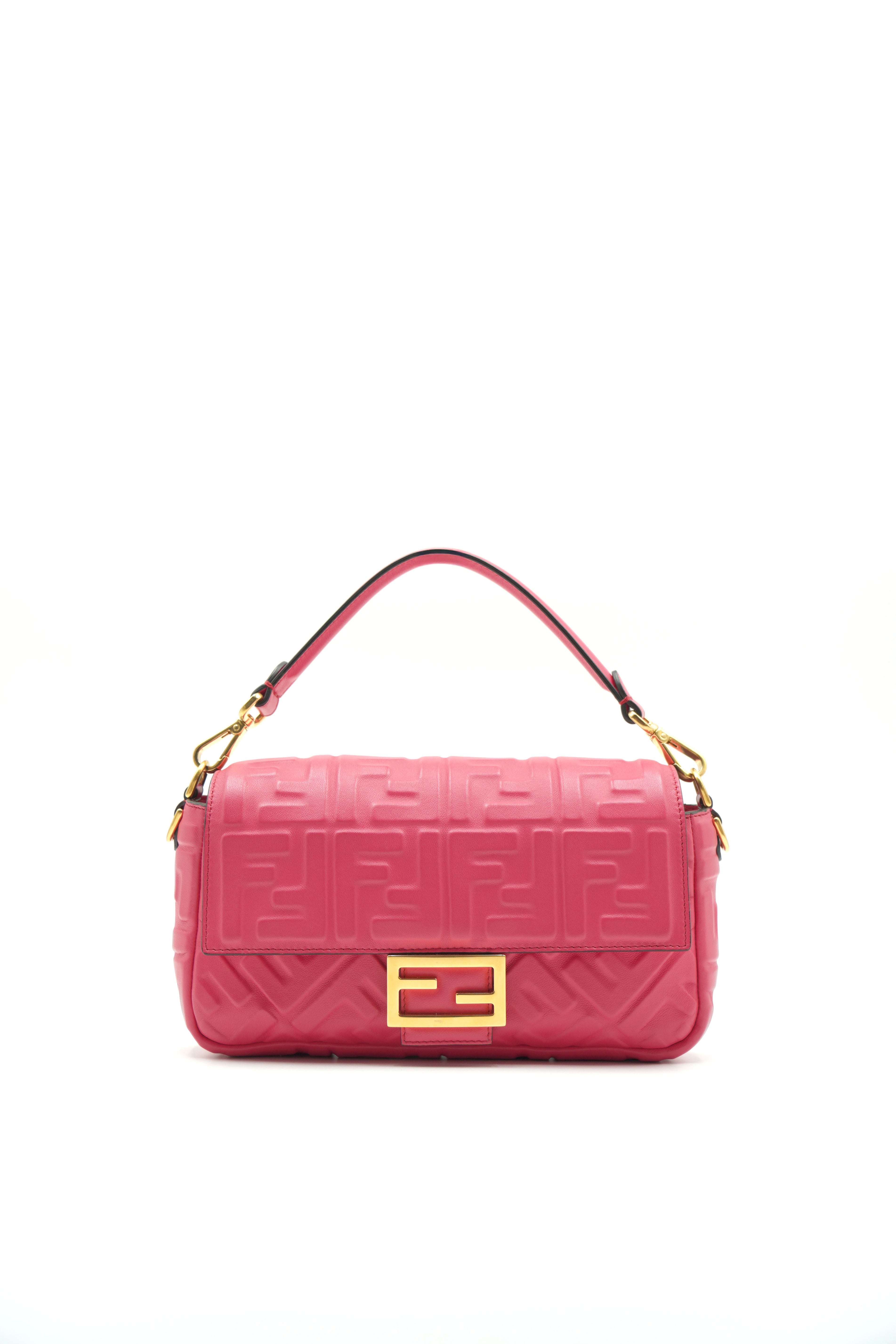 Fendi Borsa Baguette Pelle Fucsia Tracolla - Usato Autentico