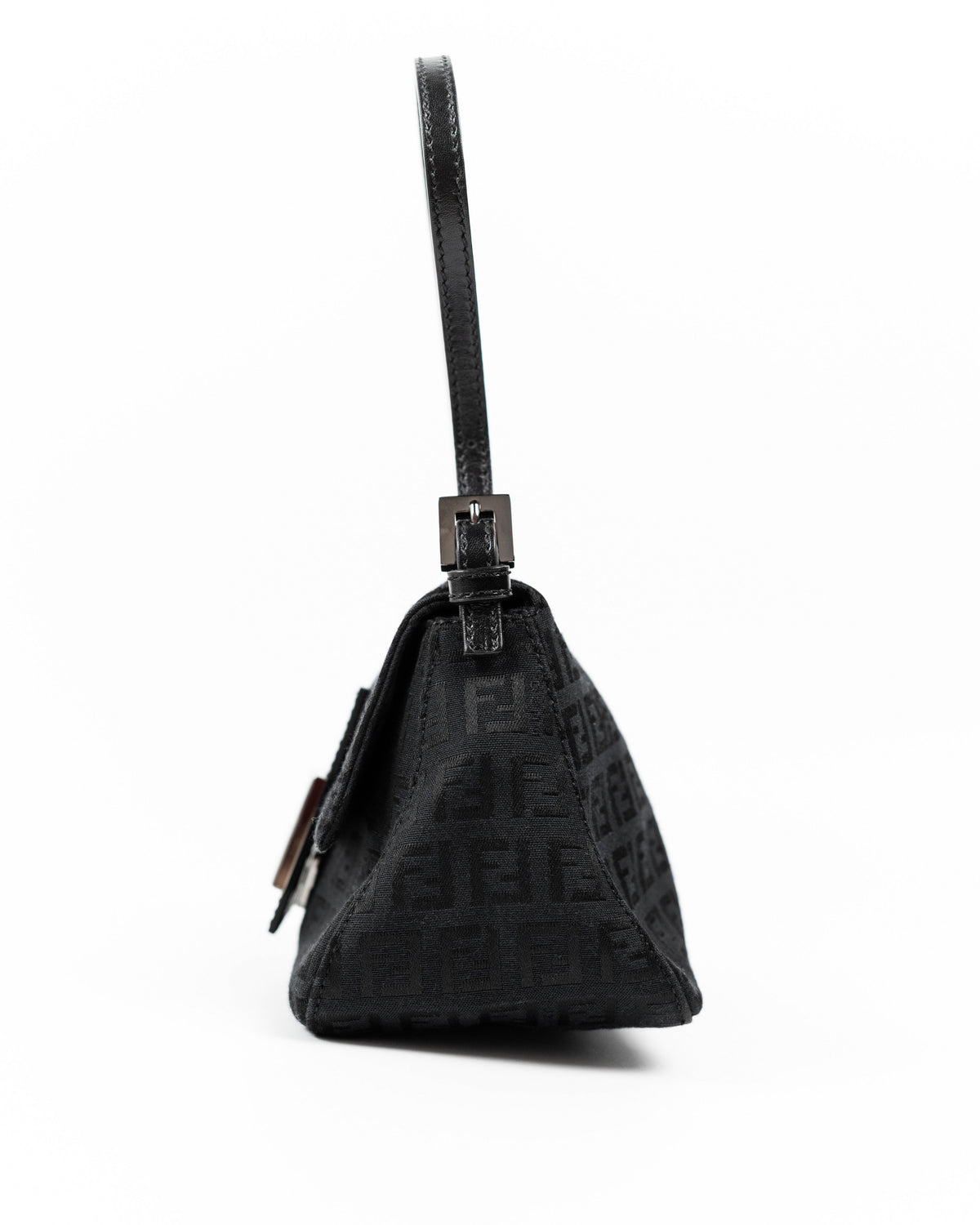 Fendi Mini Mamma Baguette Zucchino Canvas Black - Pre-owned Authentic