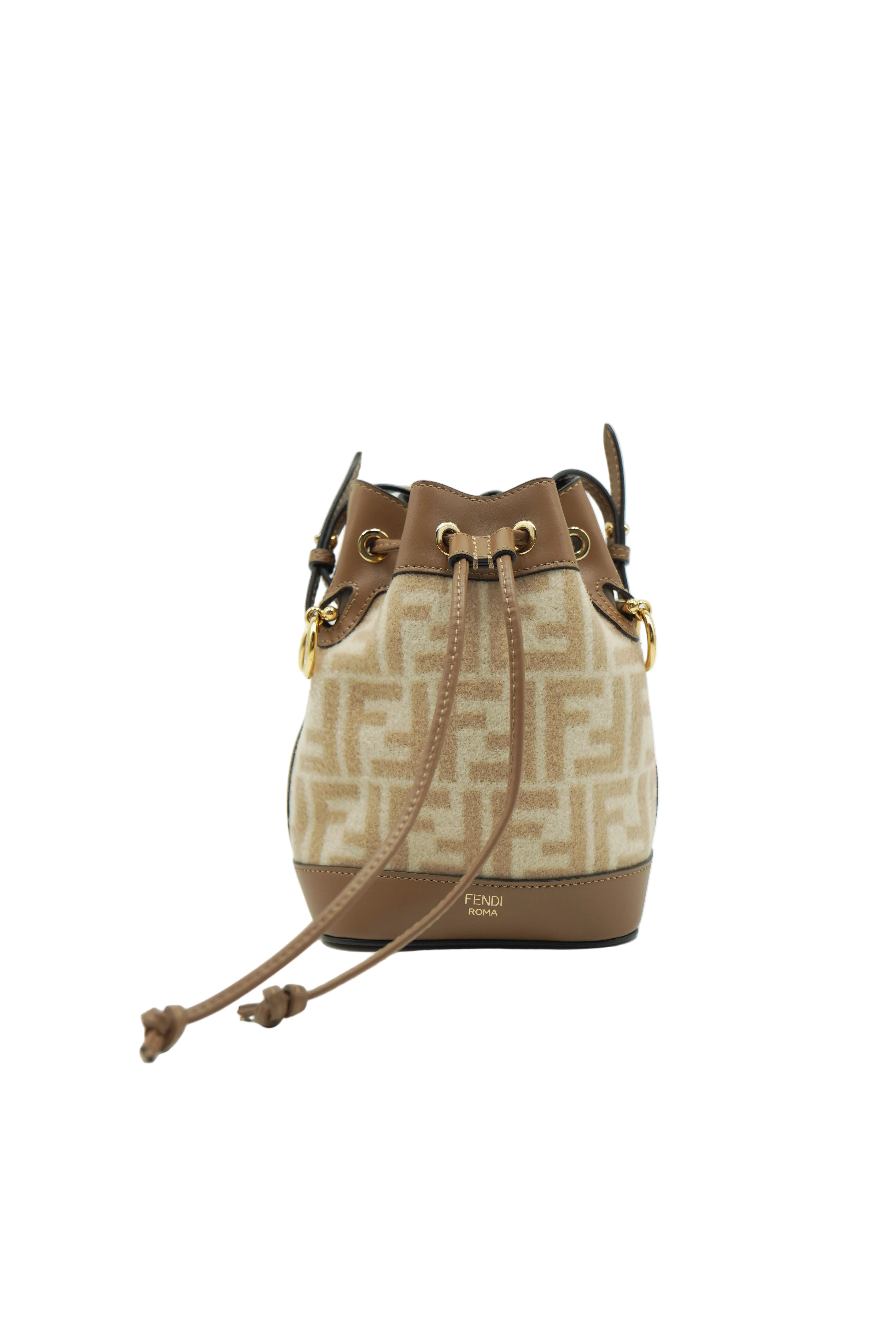 Fendi Borsa Mini Secchiello Mon Trèsor Pelle Beige usata autentica - Aurea Luxury Lab