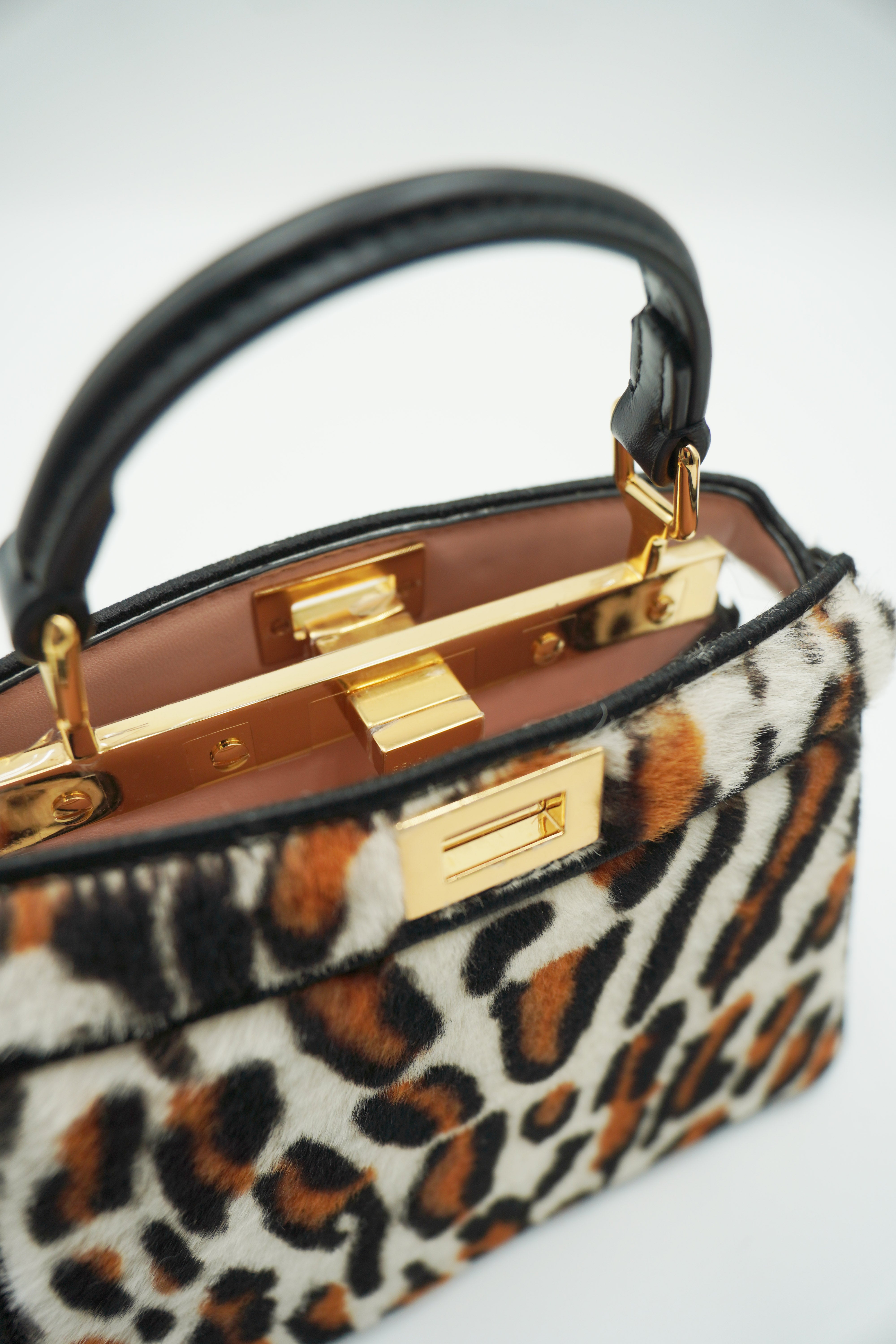 Fendi Borsa Peekaboo ISeeU Petite Effetto Cavallino usata autentica - Aurea Luxury Lab