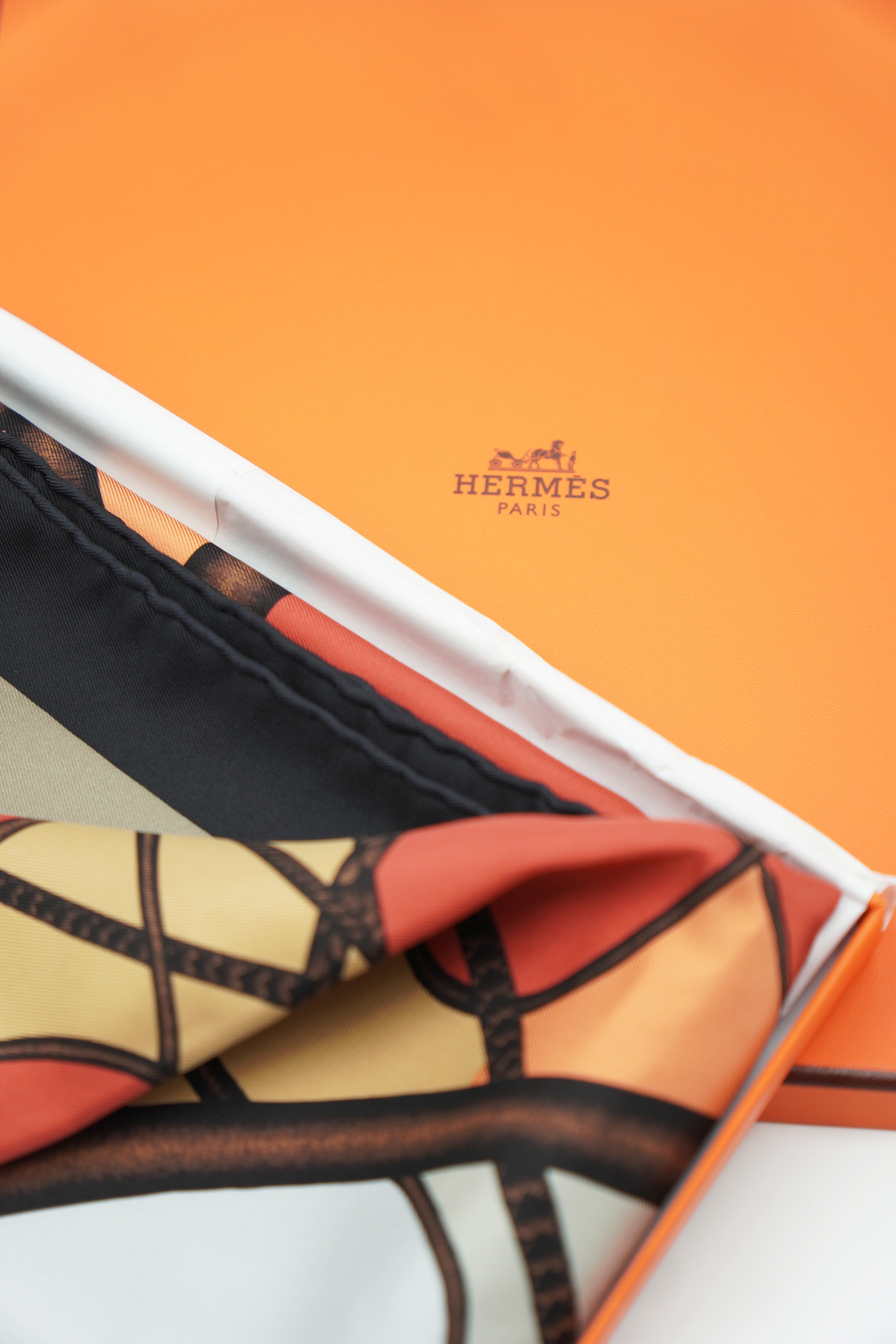 Foulard Hermès Carré de Soie "Coup de Fouet"