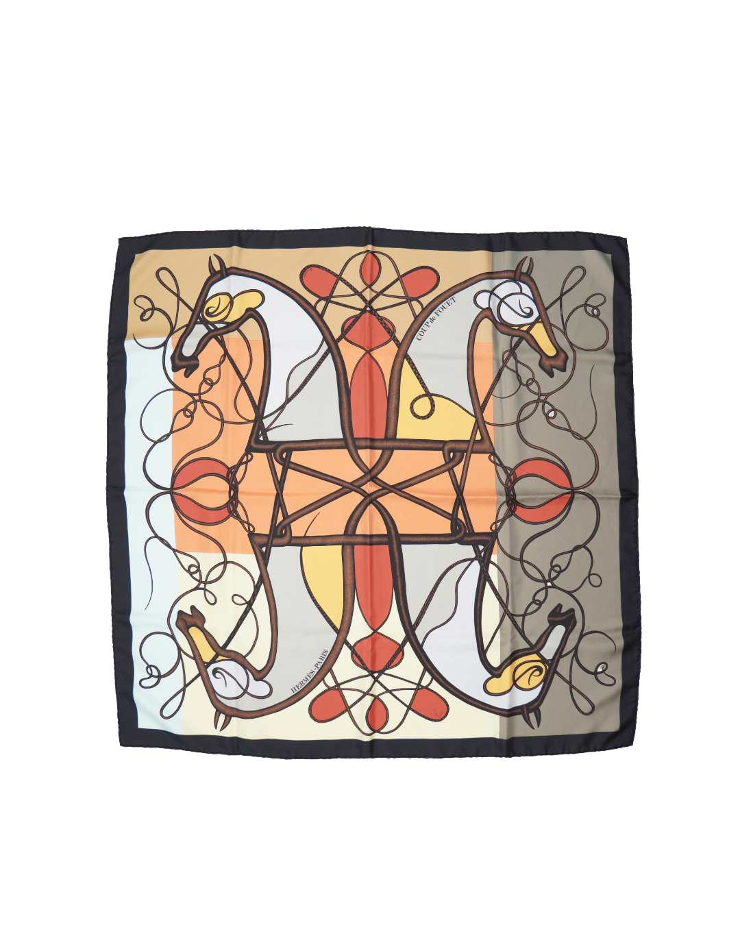 Foulard Hermès Carré de Soie "Coup de Fouet"