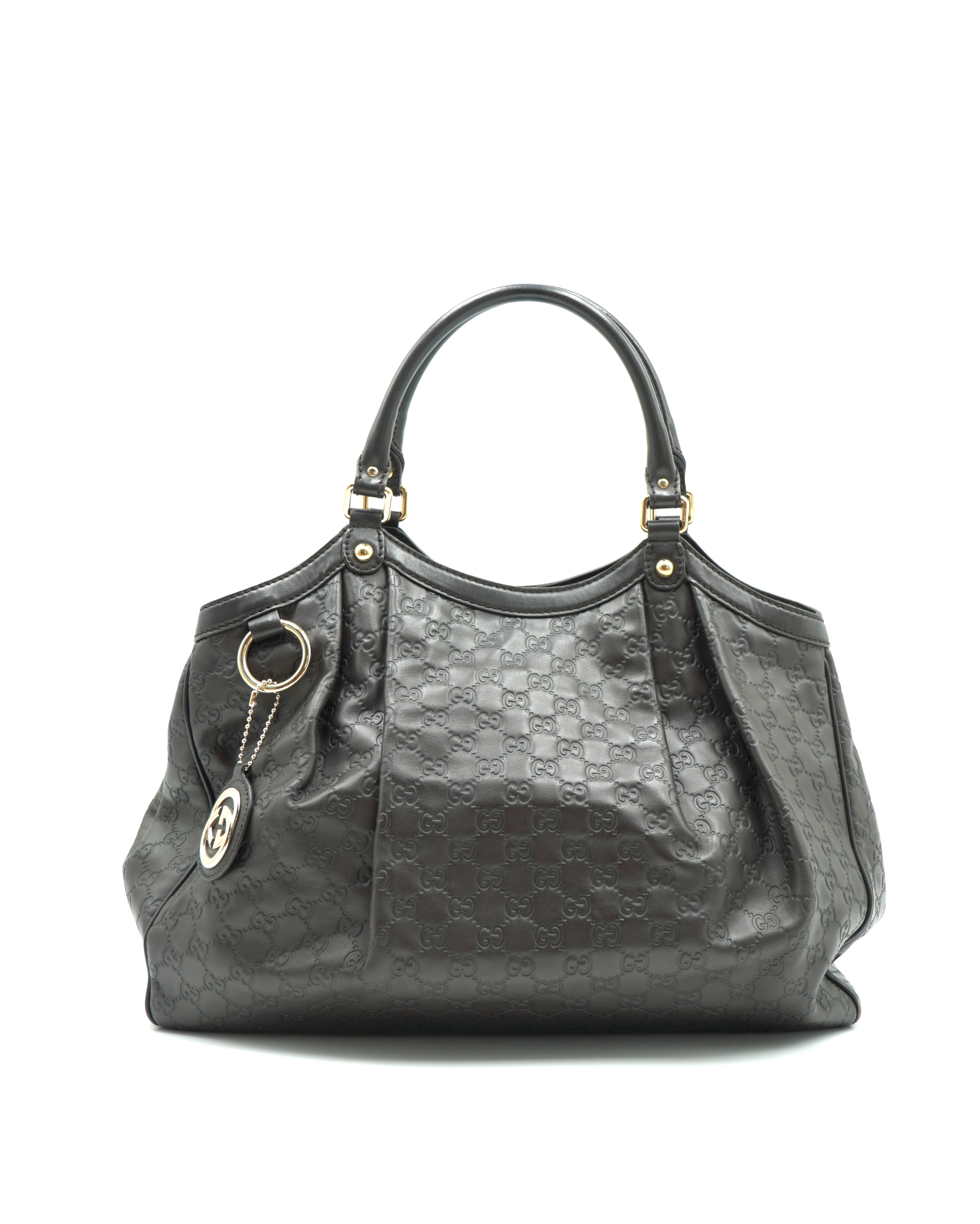 Gucci Borsa Sukey Grande Pelle Guccissima Marrone - Usata autentica