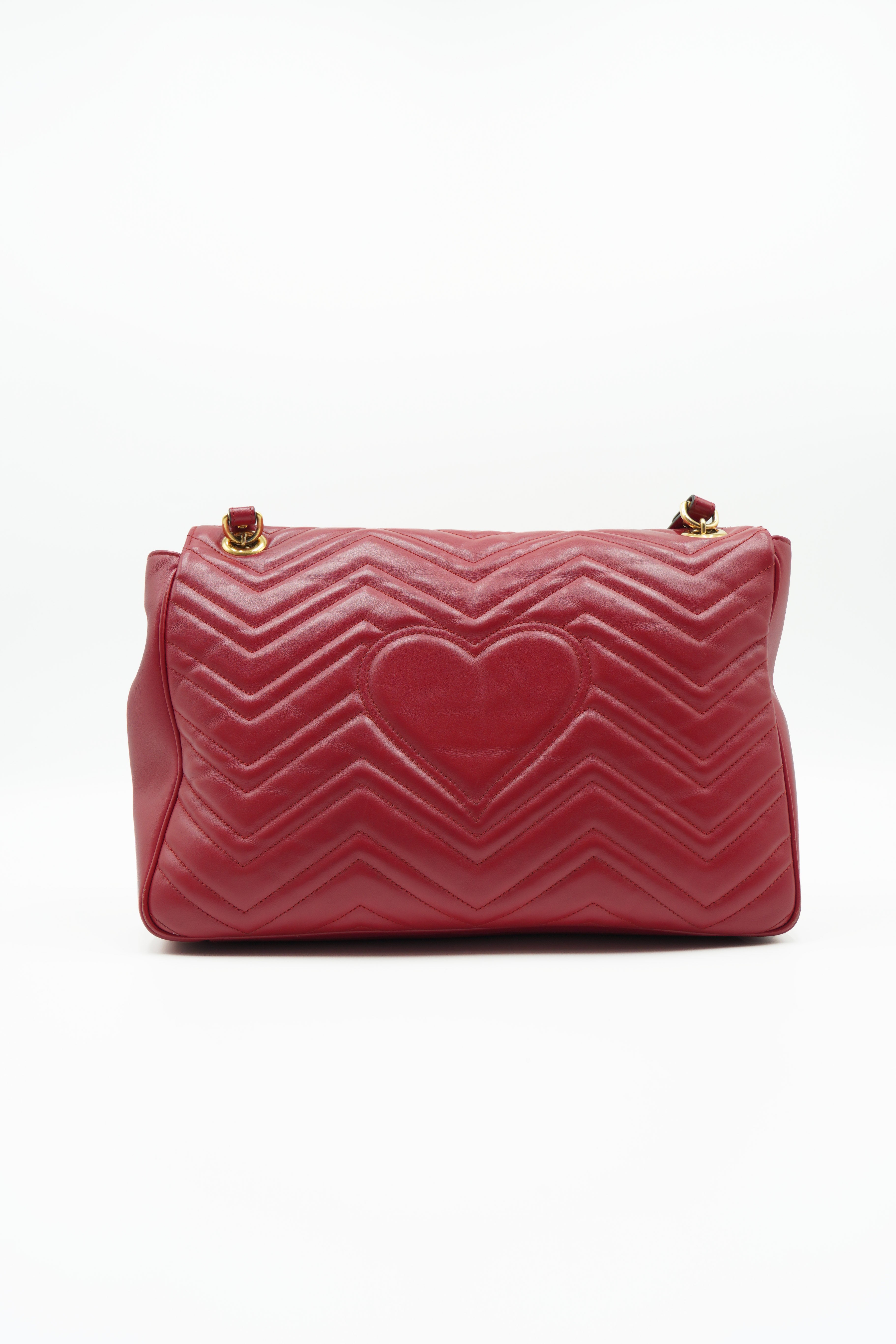 Gucci Borsa Marmont Maxi Pelle Rosso