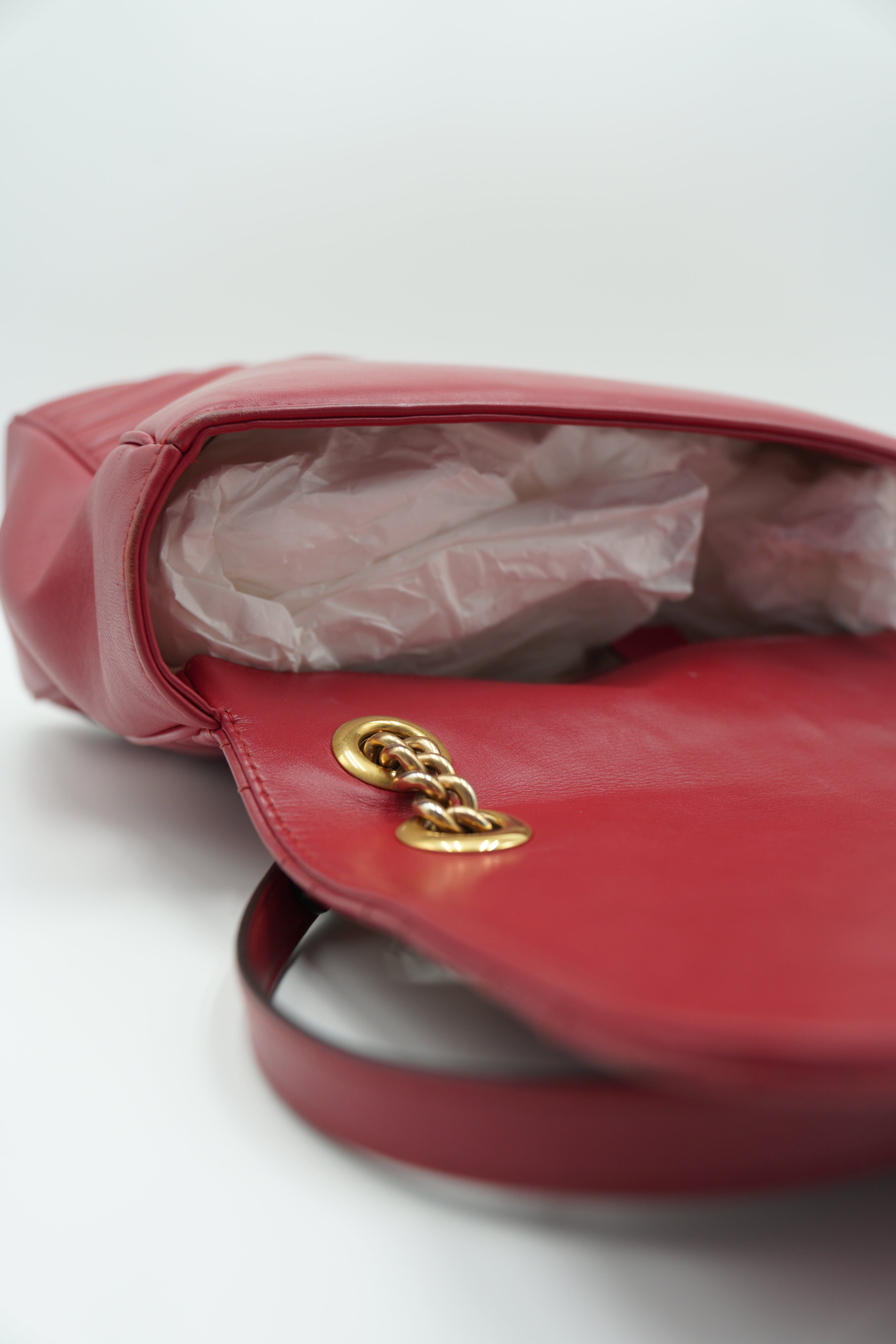 Gucci Borsa Marmont Maxi Pelle Rosso