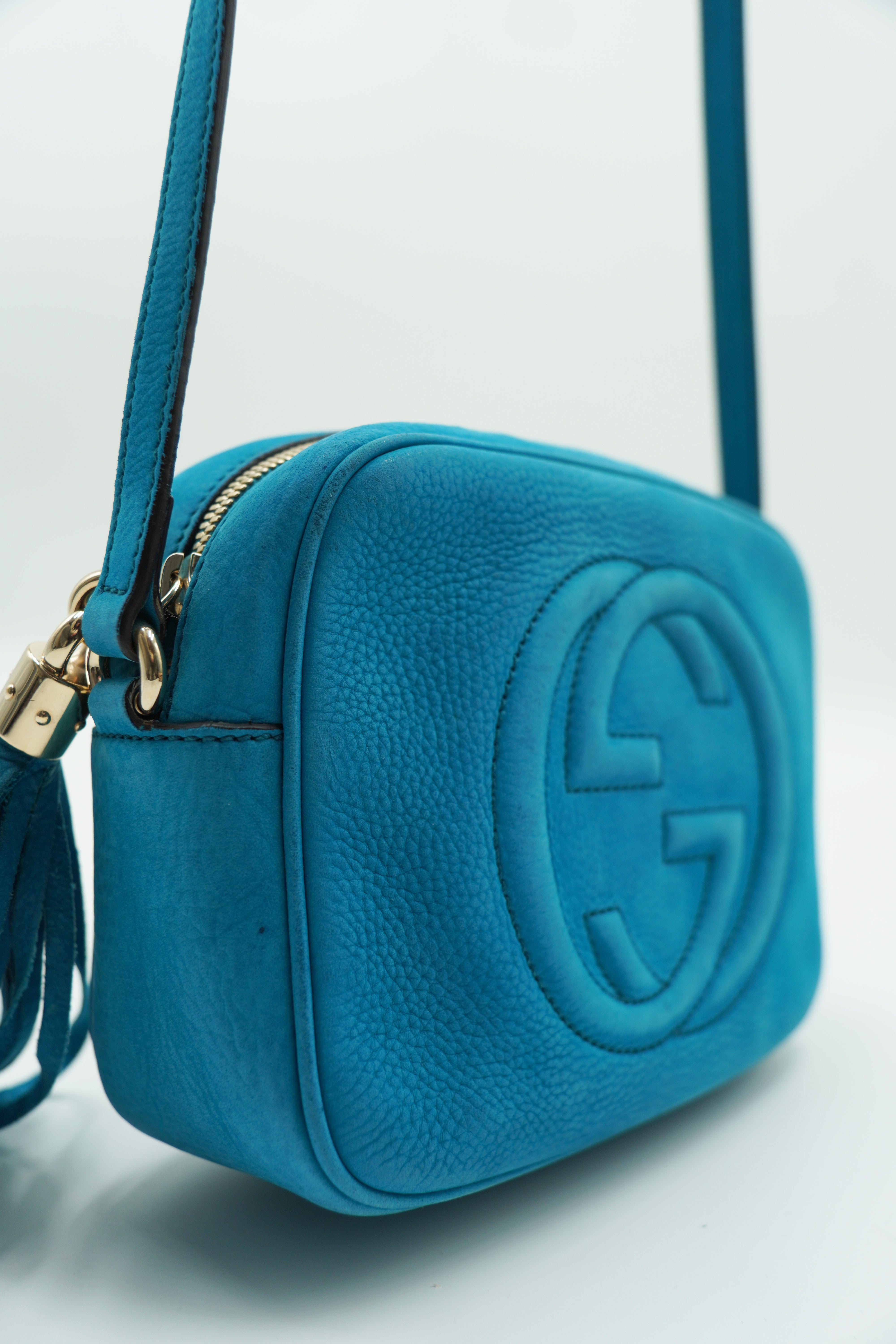 Gucci Borsa Soho Disco In Nappa Azzurra borsa usata autentica - Aurea Luxury Lab