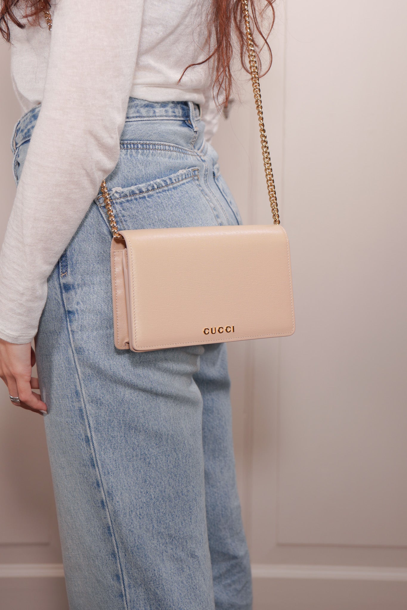 Gucci Nude Wallet On Chain Bag - Authentic Used