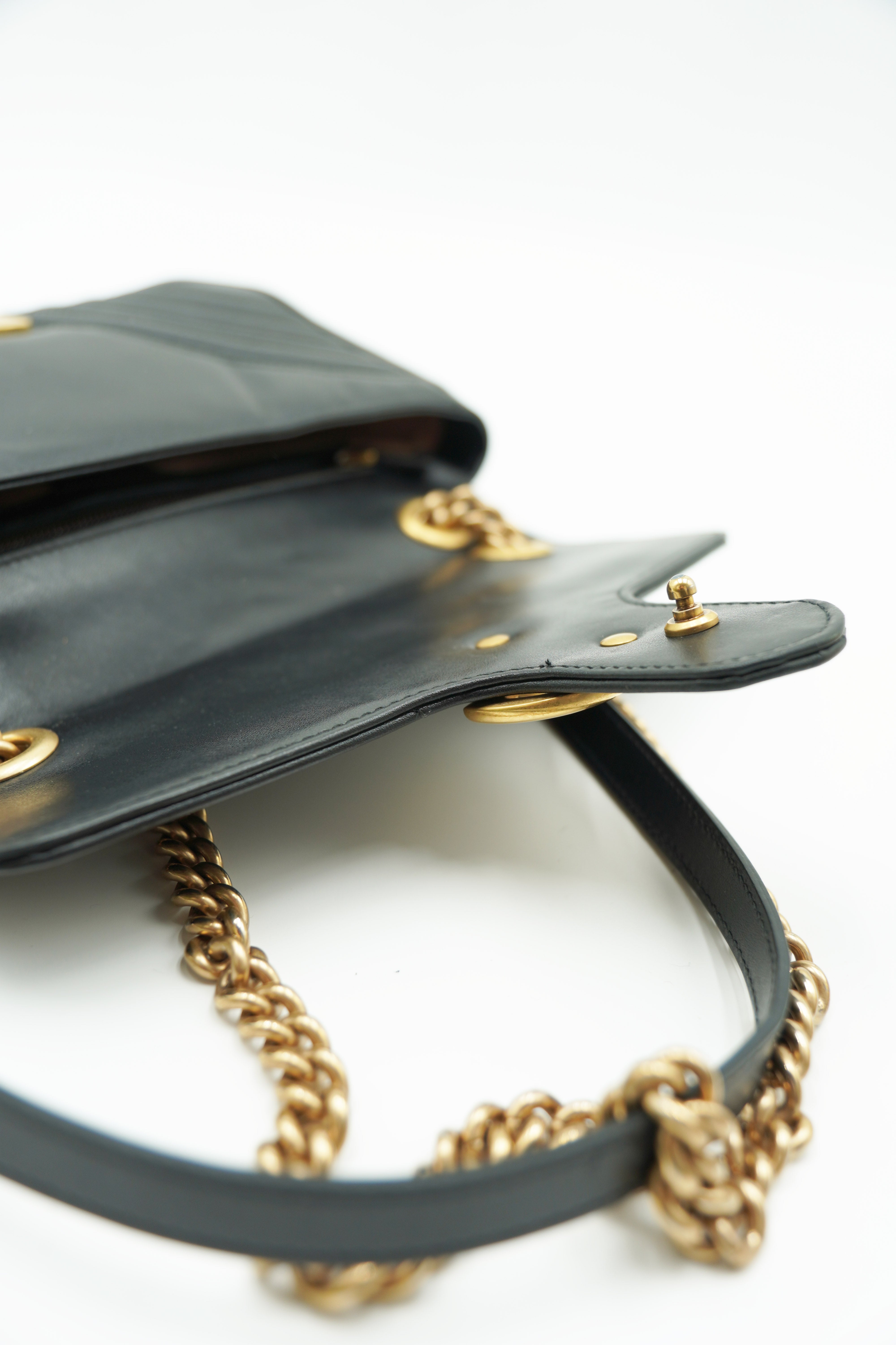 Gucci Borsa a spalla Marmont GG Media Nera