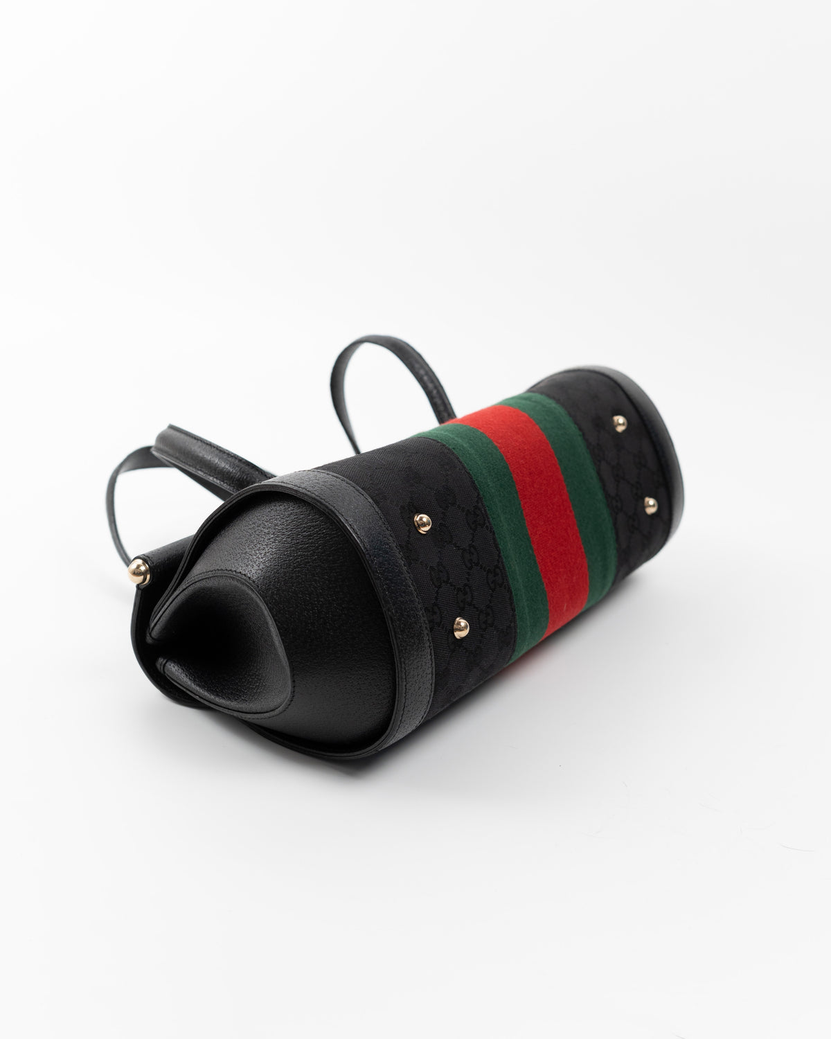 Gucci Borsa Bamboo Bullet Pelle Martellata Nera luxury resale autentica - Aurea Luxury Lab