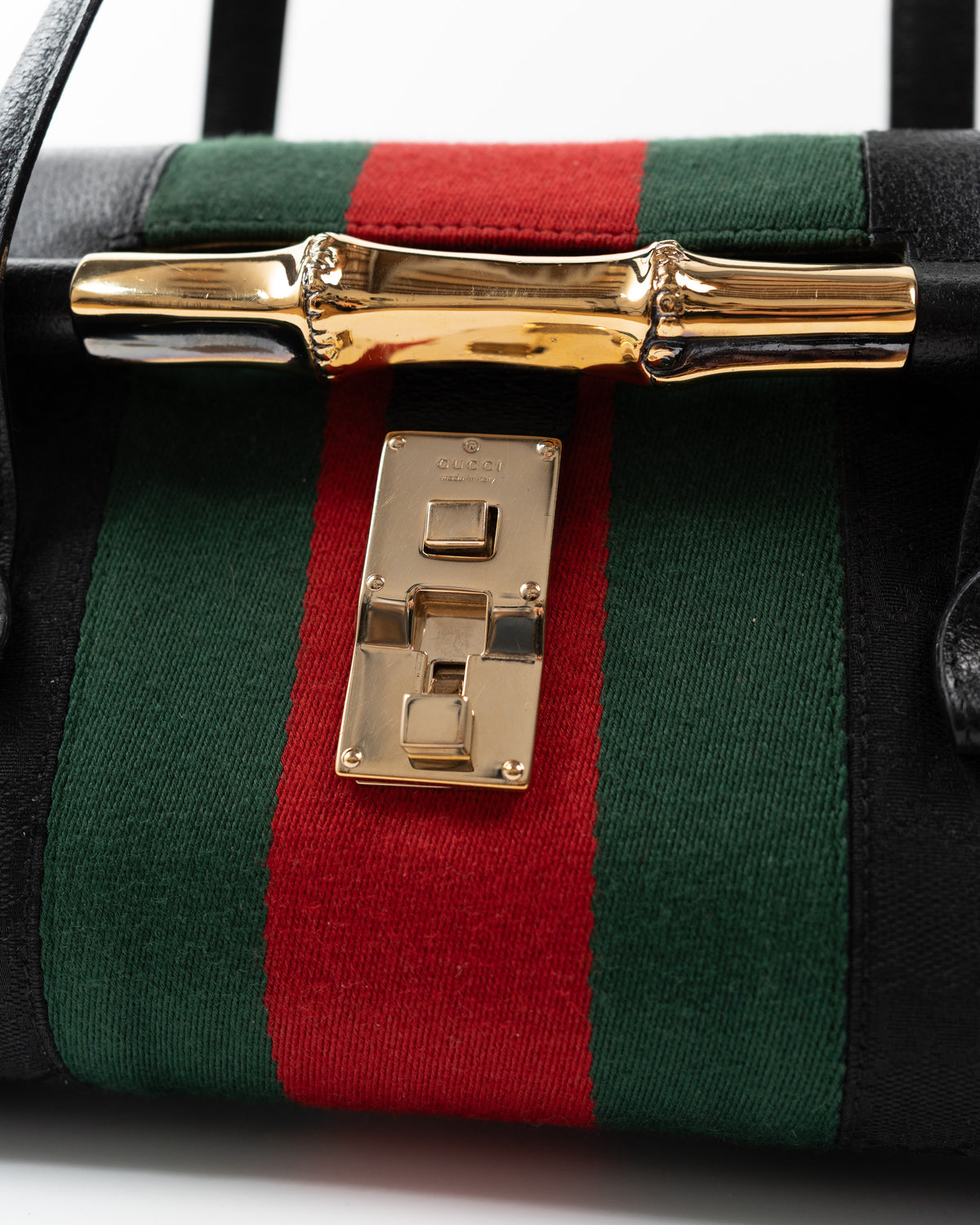 Gucci Borsa Bamboo Bullet Pelle Martellata Nera pre-owned certificata - Aurea Luxury Lab