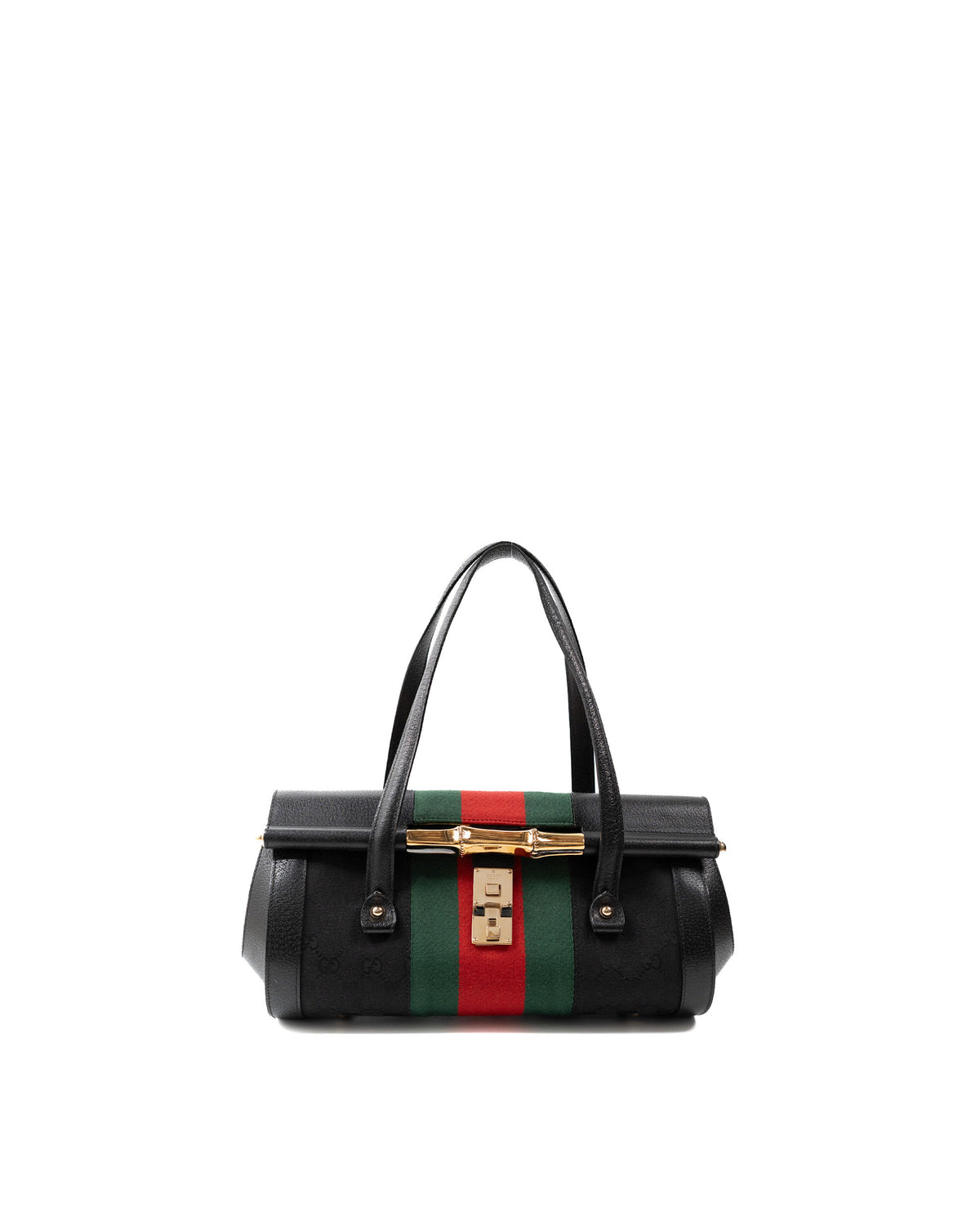 Gucci Borsa Bamboo Bullet Pelle Martellata Nera usata autentica - Aurea Luxury Lab