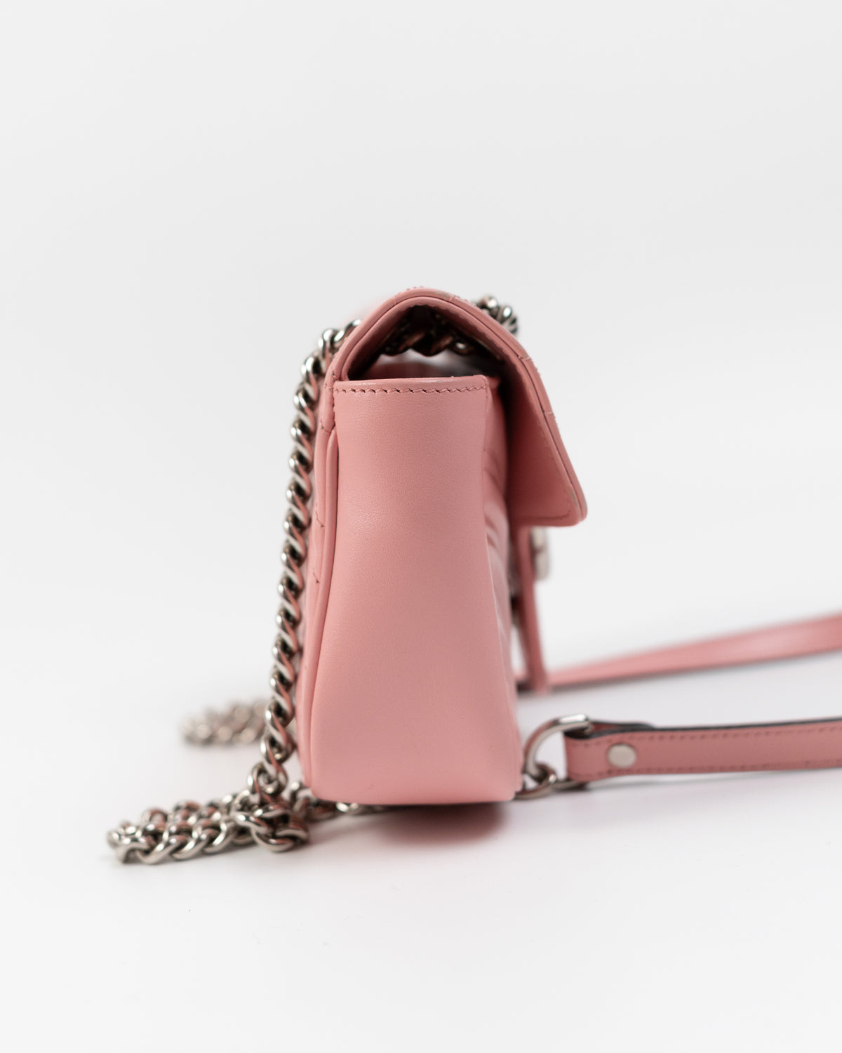 Gucci Borsa GG Marmont Small Pelle Matelassé Rosa pre-owned certificata - Aurea Luxury Lab