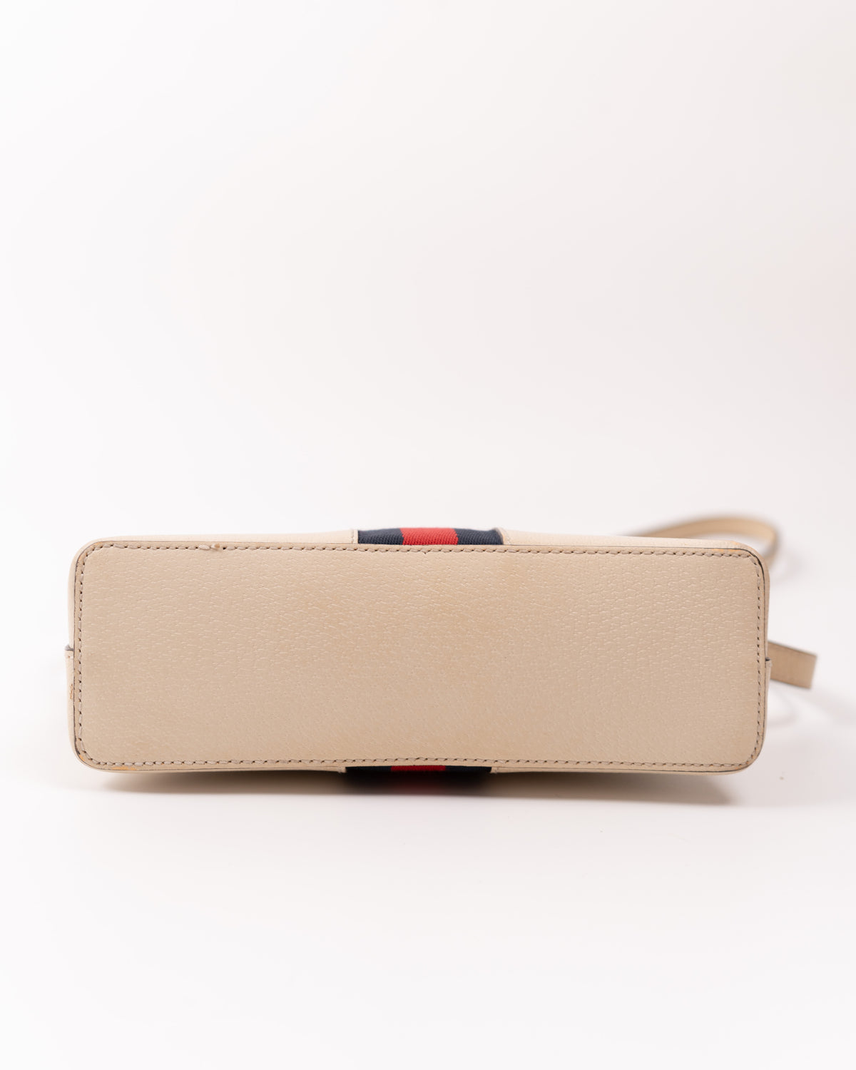 Gucci Sac Ophidia Small Cuir Blanc Toile bleue et rouge — Pre-owned Authentique