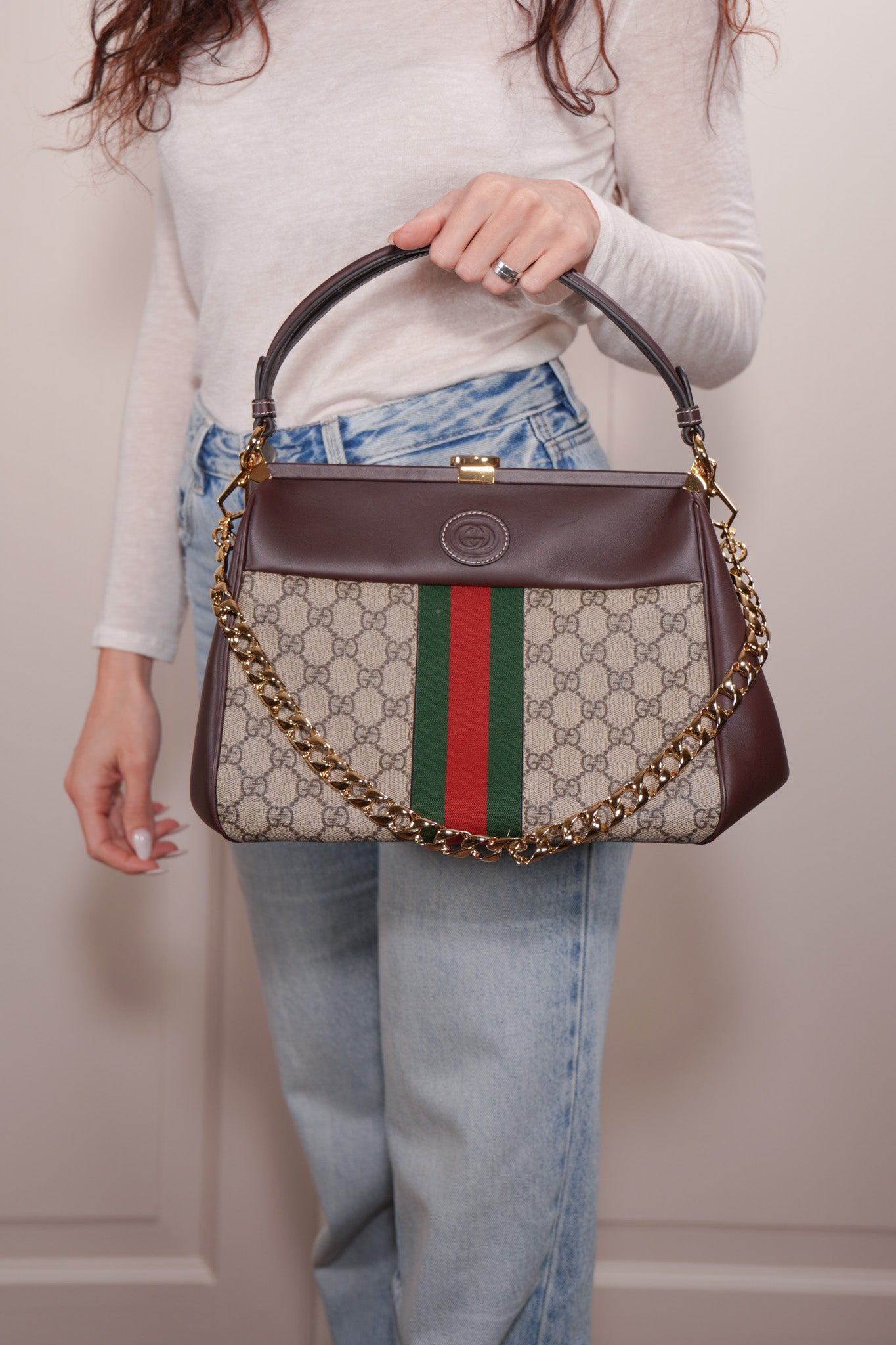 Gucci Ophidia Virgo Supreme Bag - Authentic Used