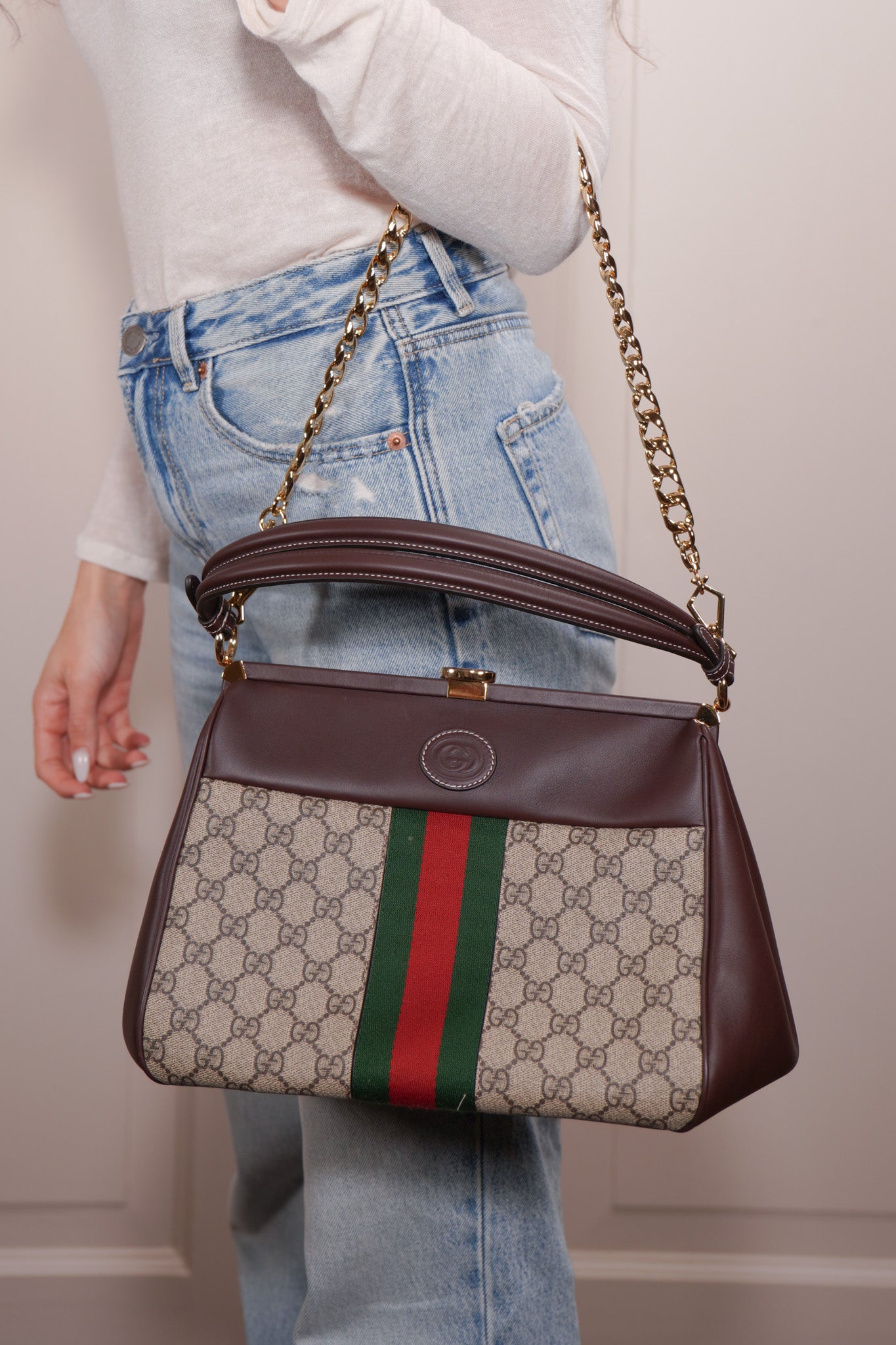 Gucci Ophidia Virgo Supreme Bag - Authentic Used