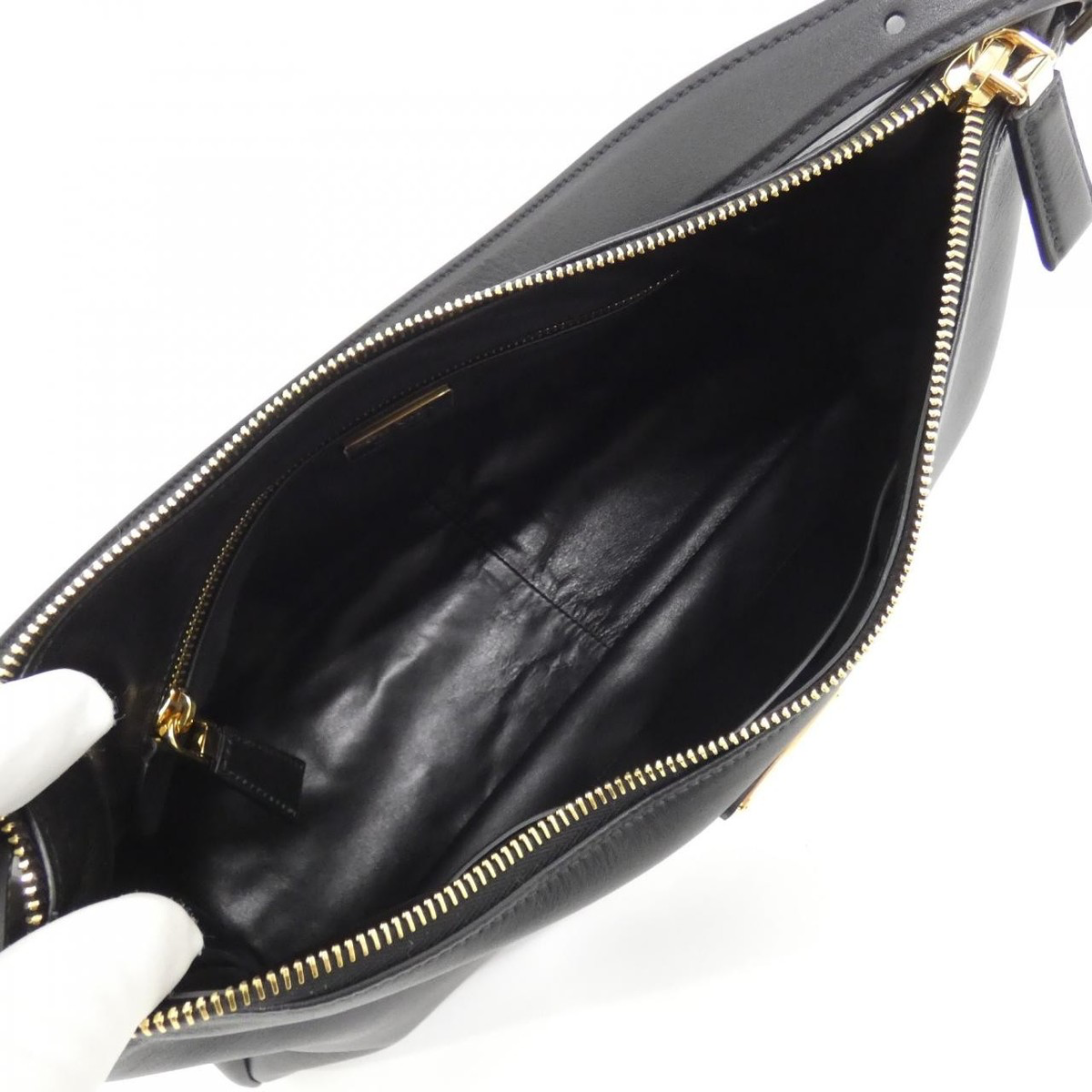 Prada Borsa Aimée Large Pelle Nera preloved luxury certificata - Aurea Luxury Lab