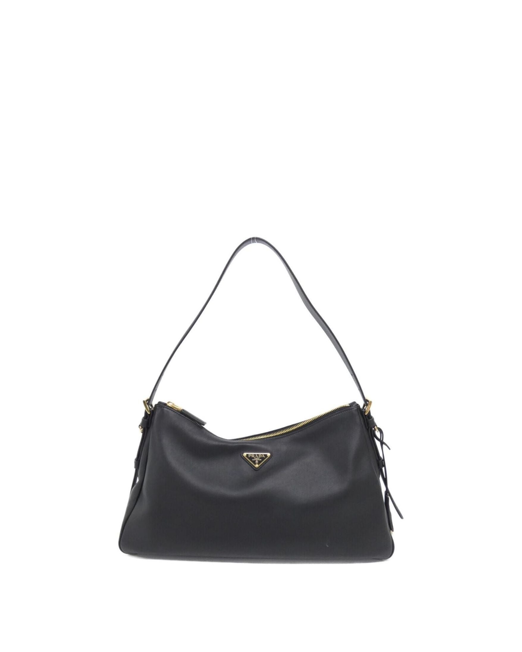 Prada Borsa Aimée Large Pelle Nera usata autentica - Aurea Luxury Lab