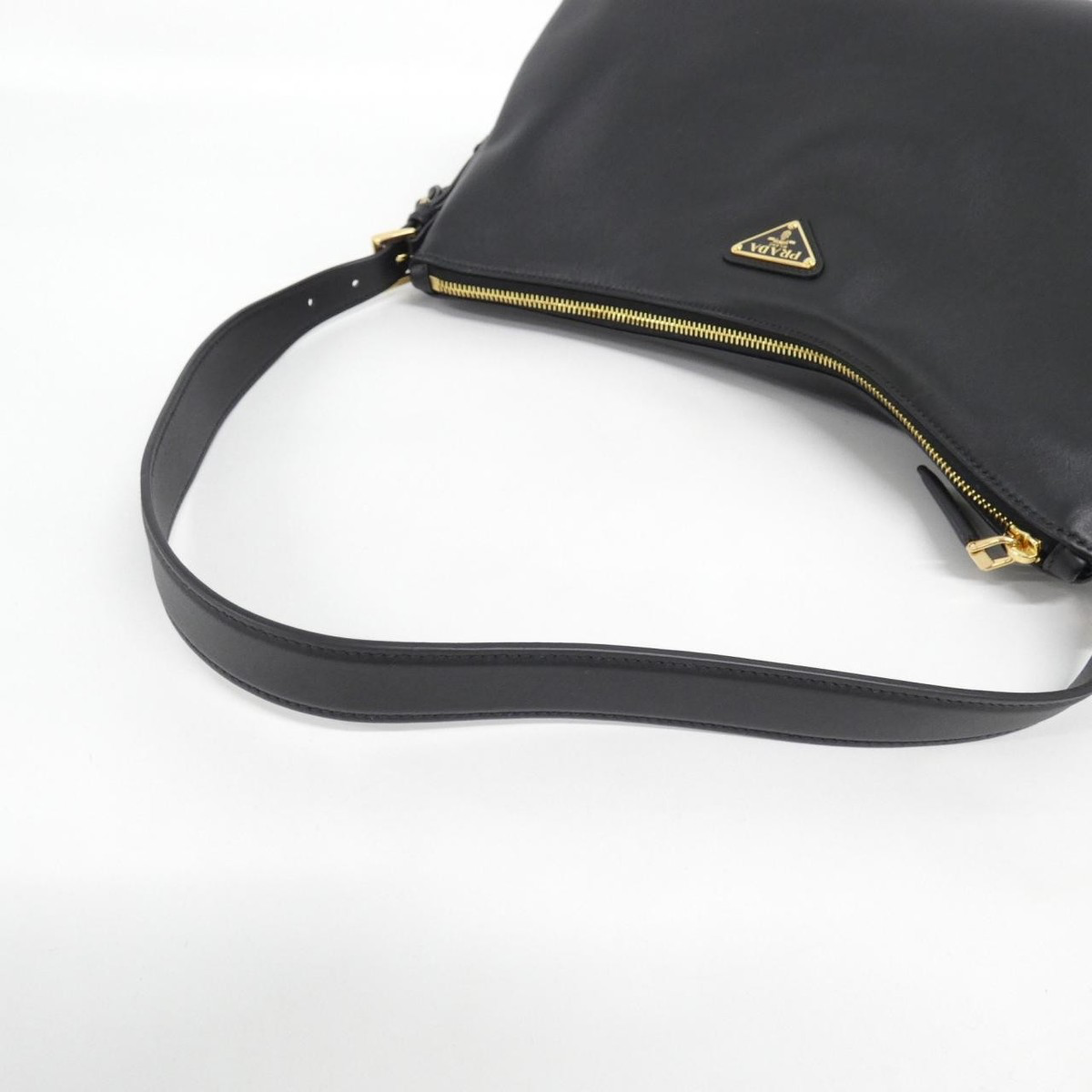 Prada Borsa Aimée Large Pelle Nera luxury resale autentica - Aurea Luxury Lab