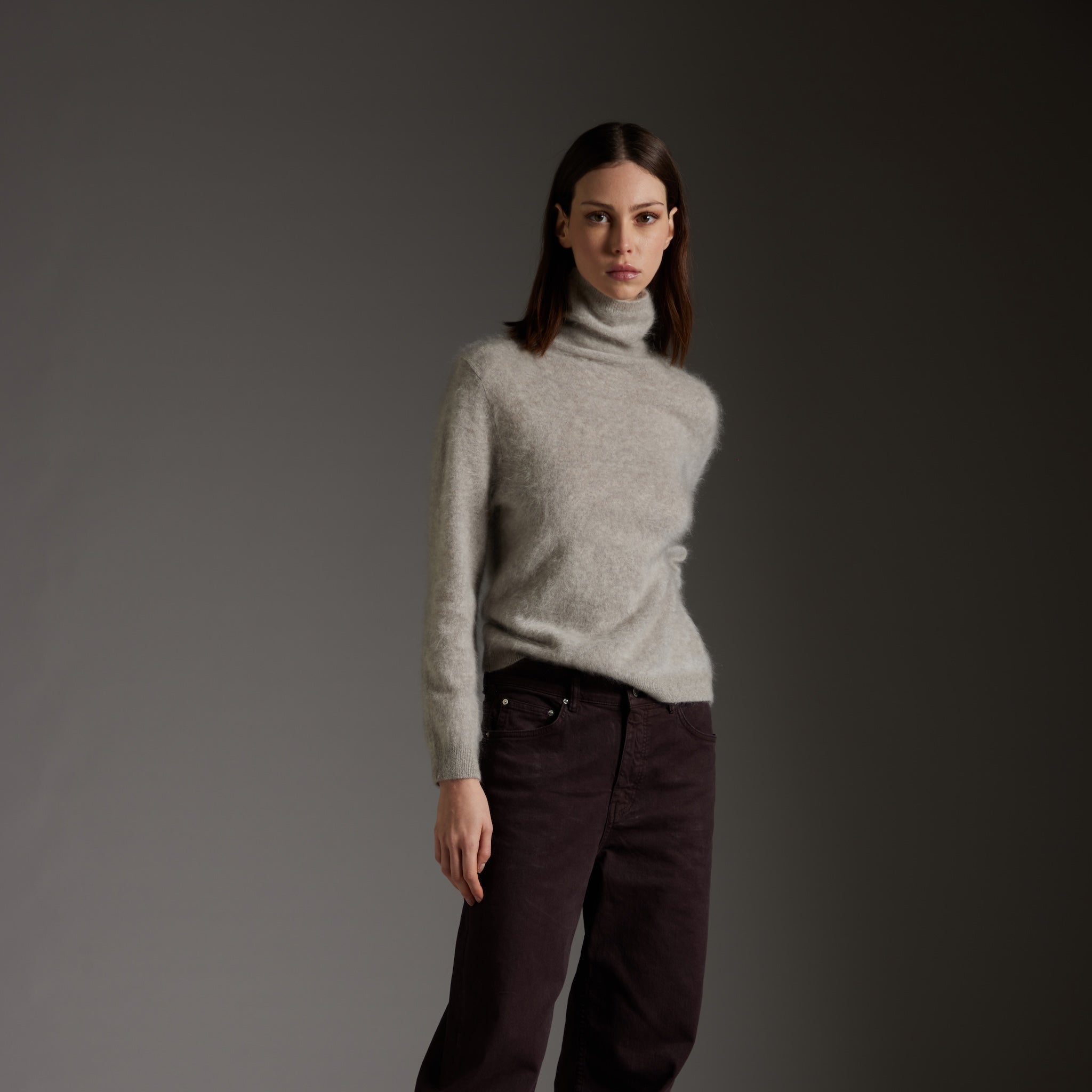 Kangra Women's Regular Fit Turtleneck 100% Cashmere