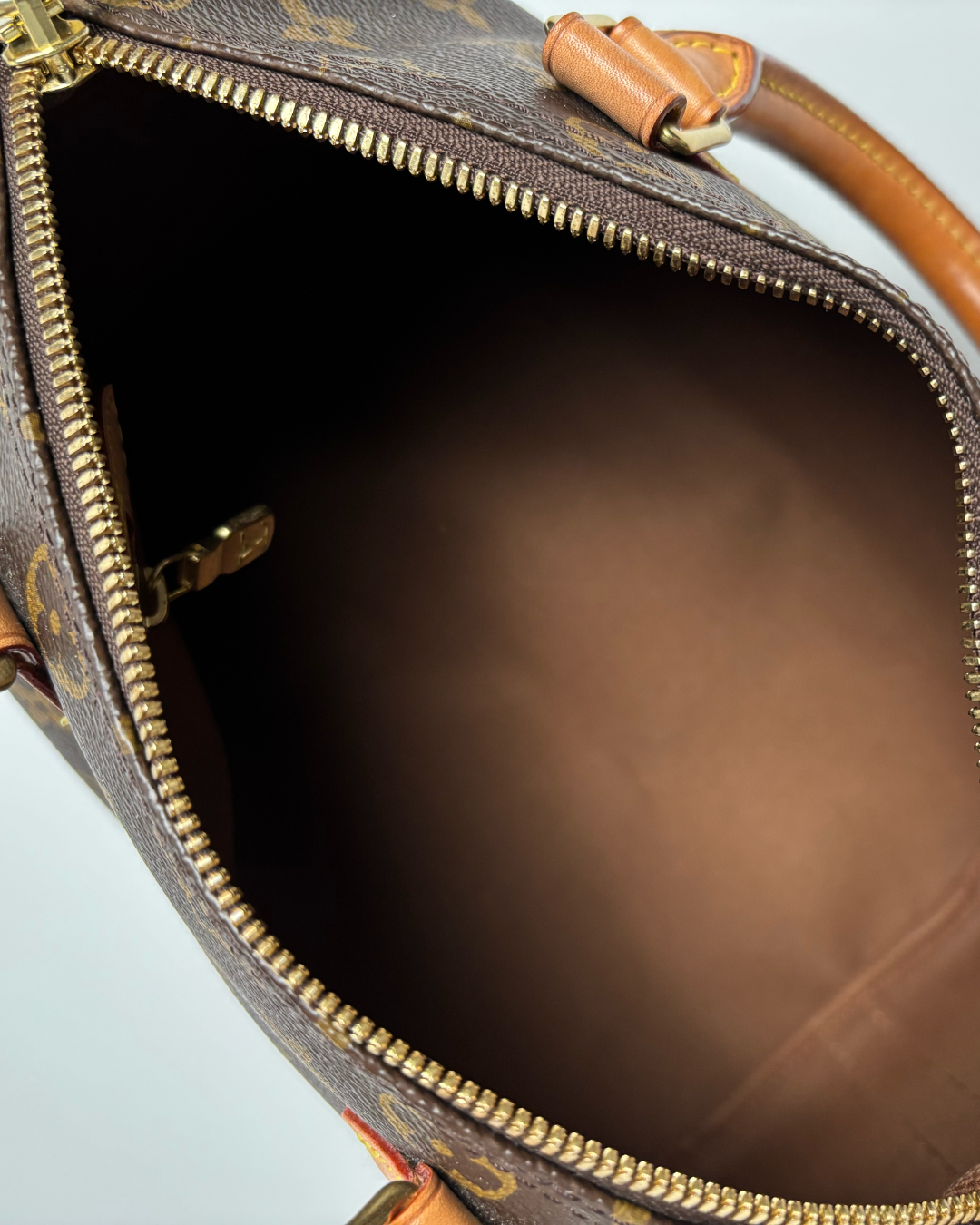 Louis Vuitton Borsa Speedy Bandoulière 25 Tela Monogram Marrone second hand luxury - Aurea Luxury Lab
