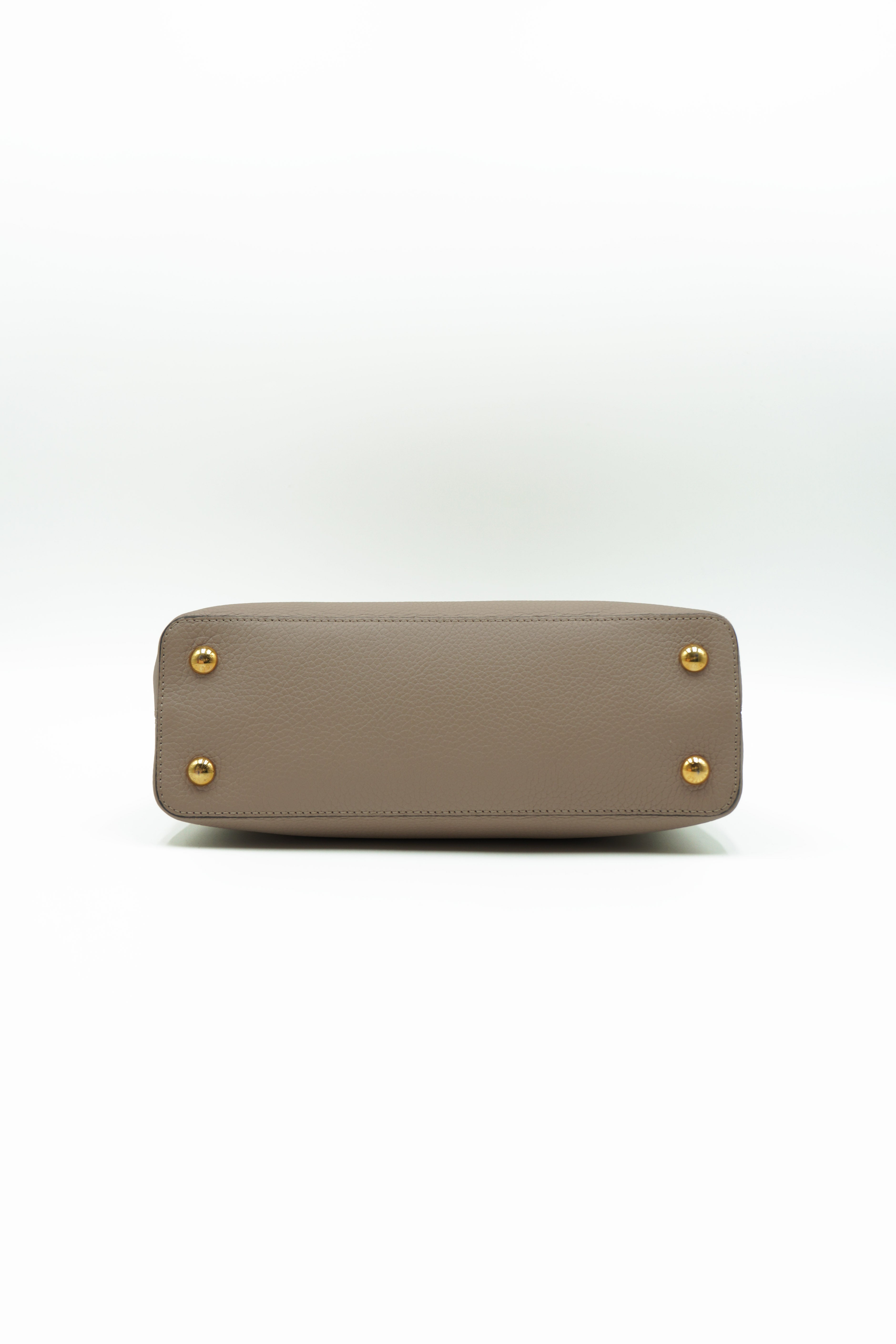 Louis Vuitton Capucines BB Leather Galet Beige Bag