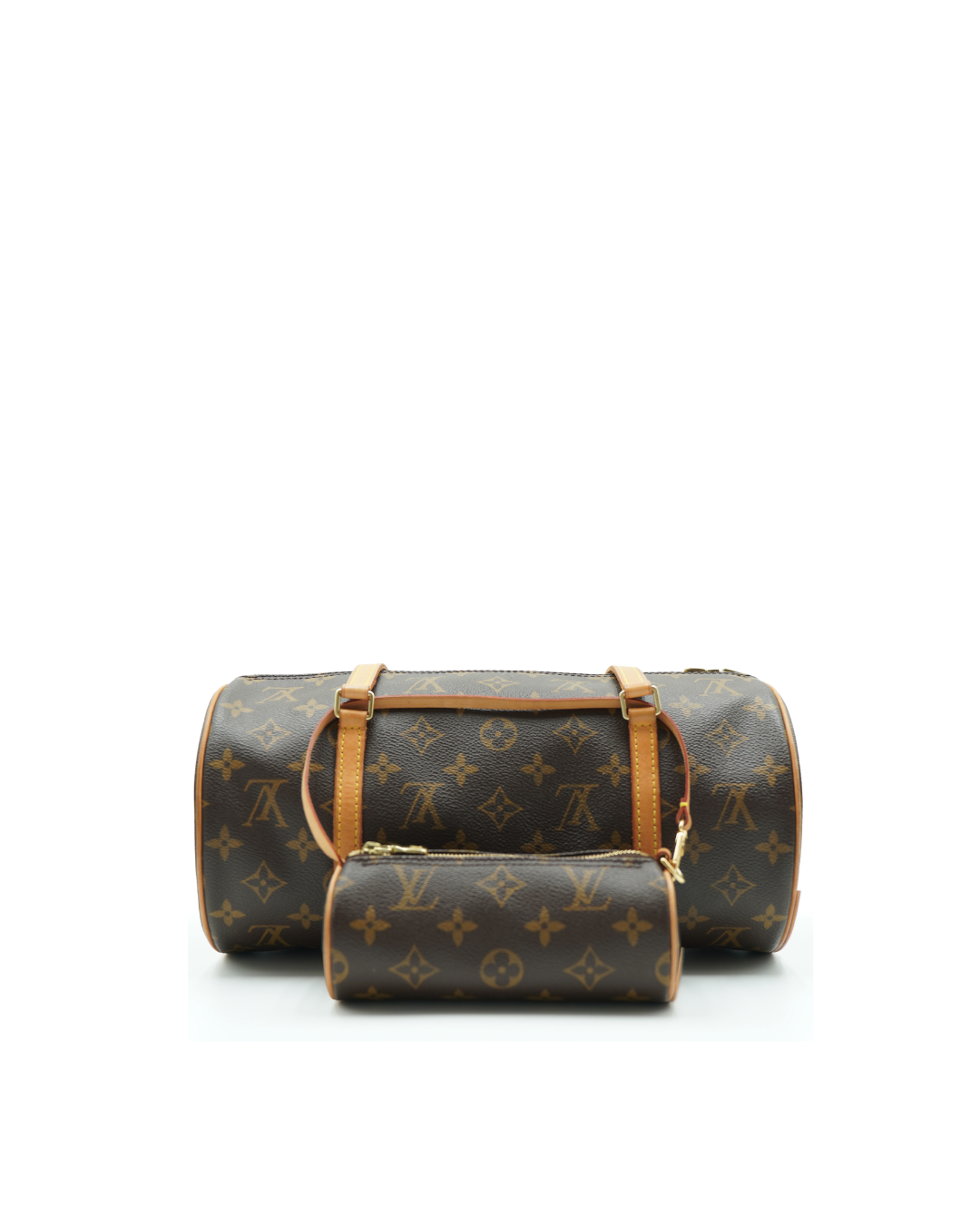 Conjunto de bolso Louis Vuitton Papillon Monogram con mini clutch