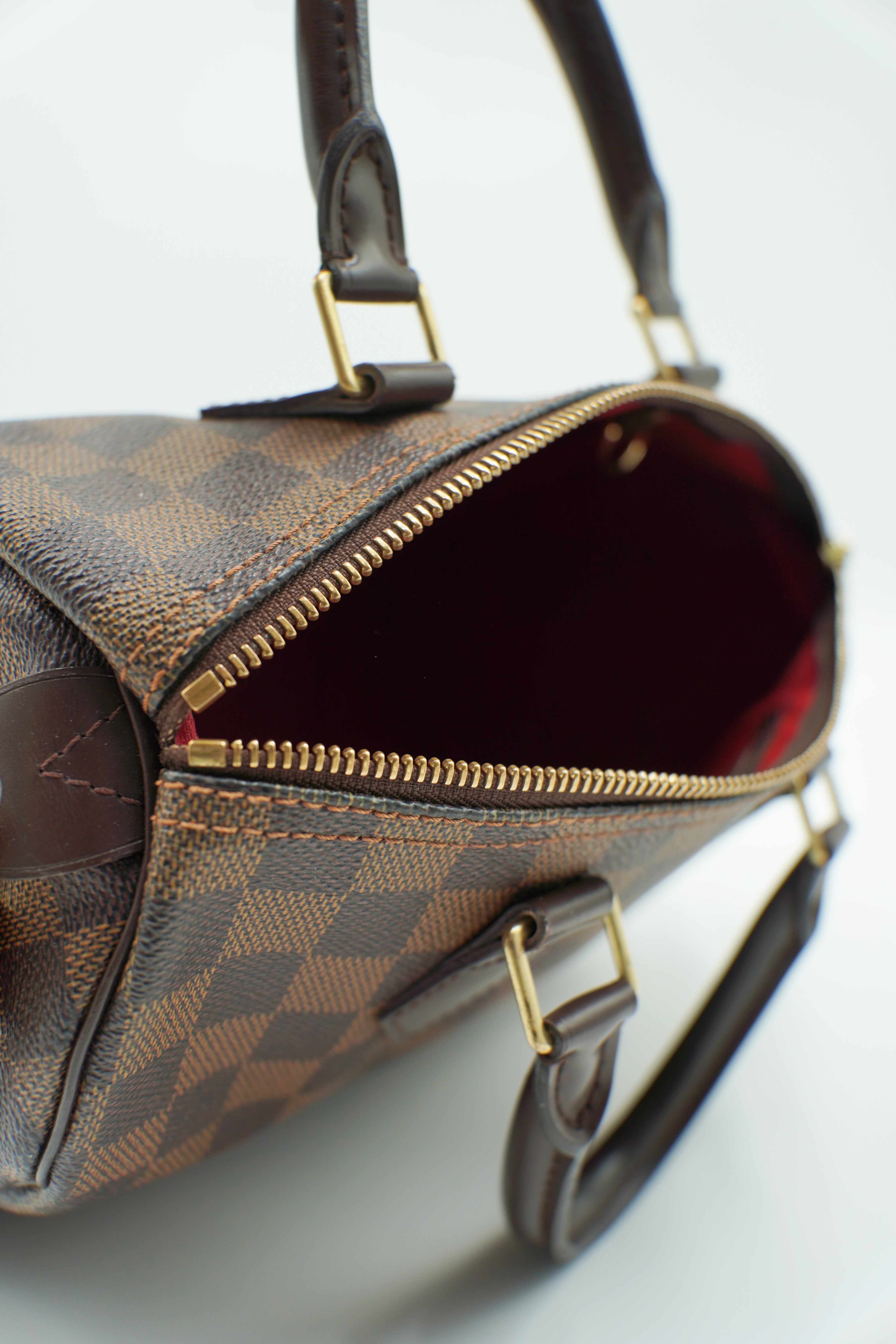 Louis Vuitton Borsa Speedy 25 Damier Ebene usata autentica - Aurea Luxury Lab