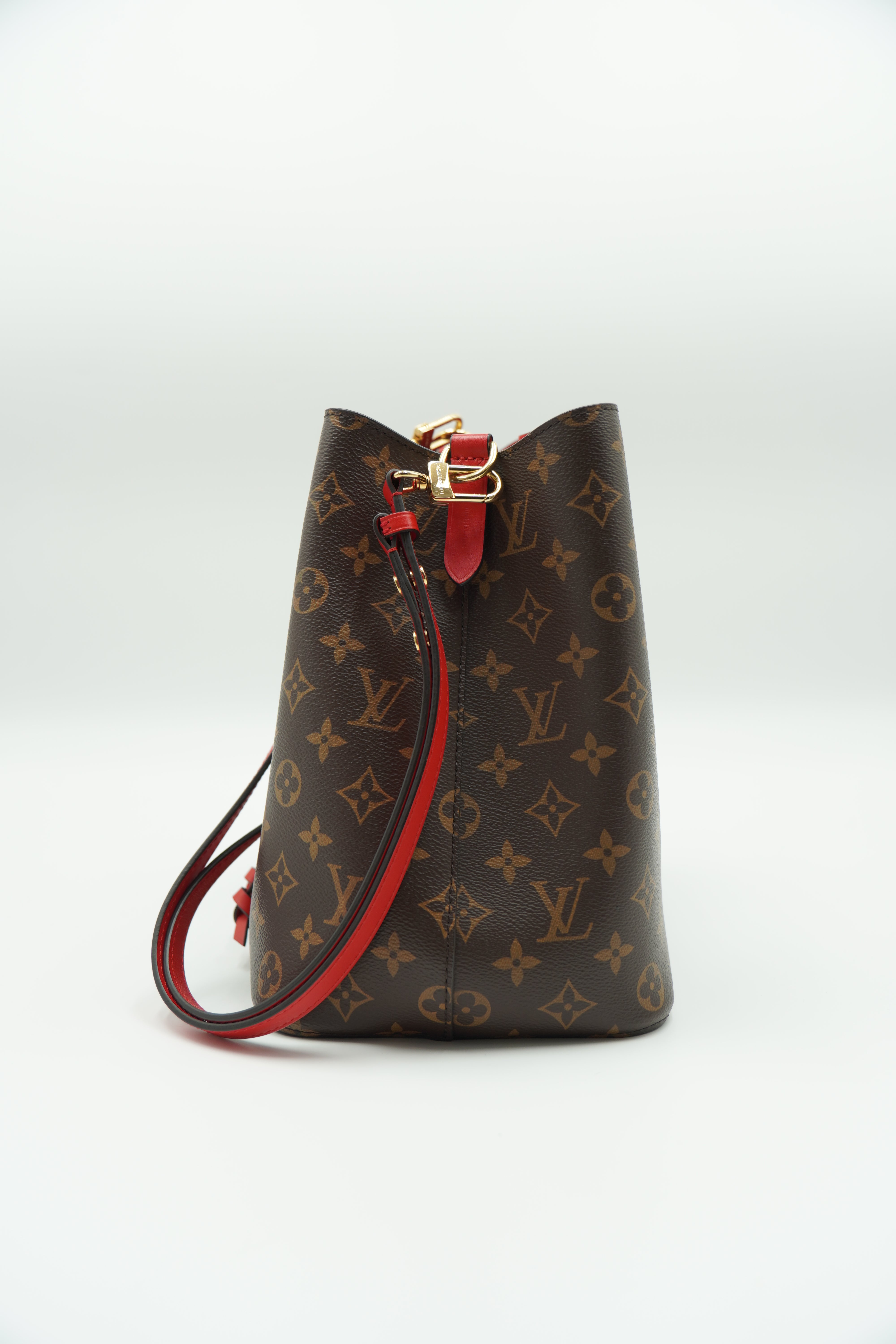 Louis Vuitton NéoNoé MM Monogram Red Bag - Used Authentic