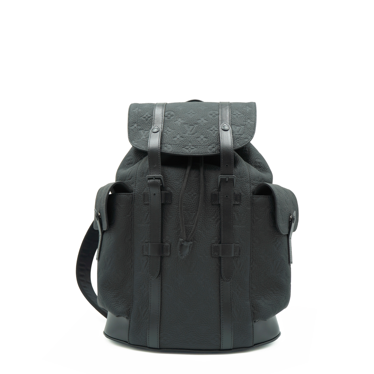 louis vuitton christopher backpack white LOUIS VUITTON Christopher mm Black Monogram Taurillon Leather