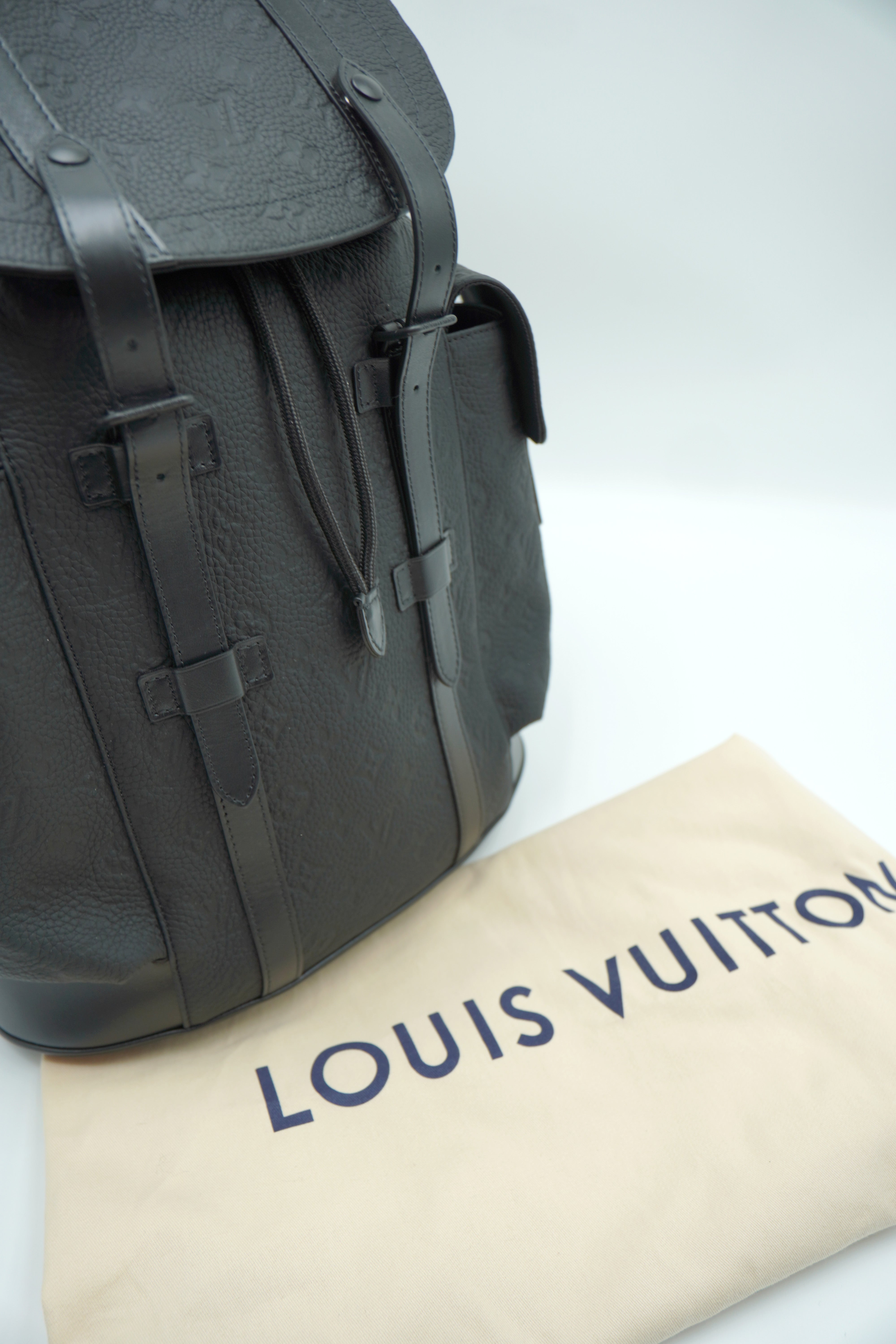 Louis Vuitton Christopher MM Backpack Taurillon Leather - Authentic Used