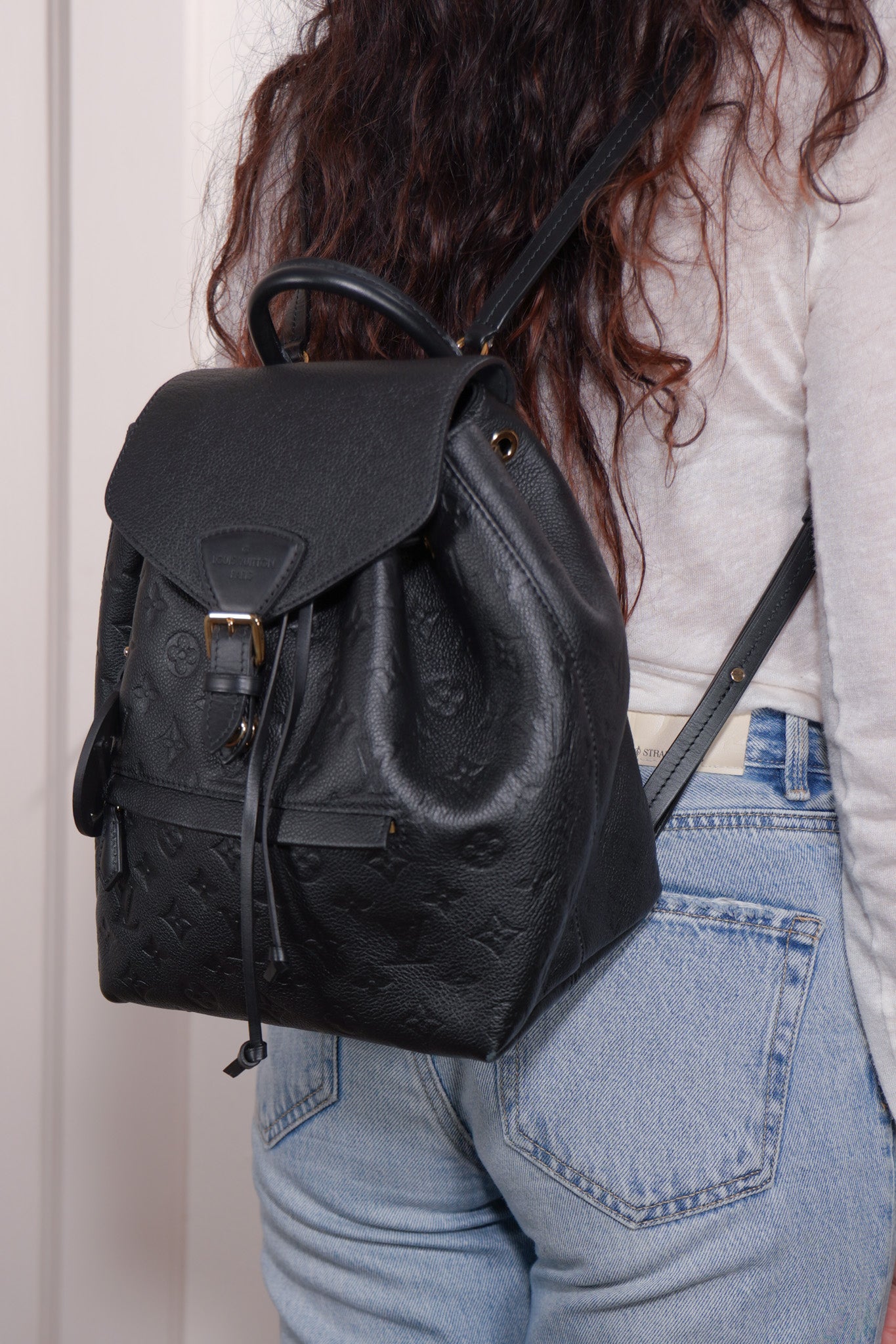 Louis Vuitton Zaino Montsouris PM In Pelle Nera luxury resale autentica - Aurea Luxury Lab