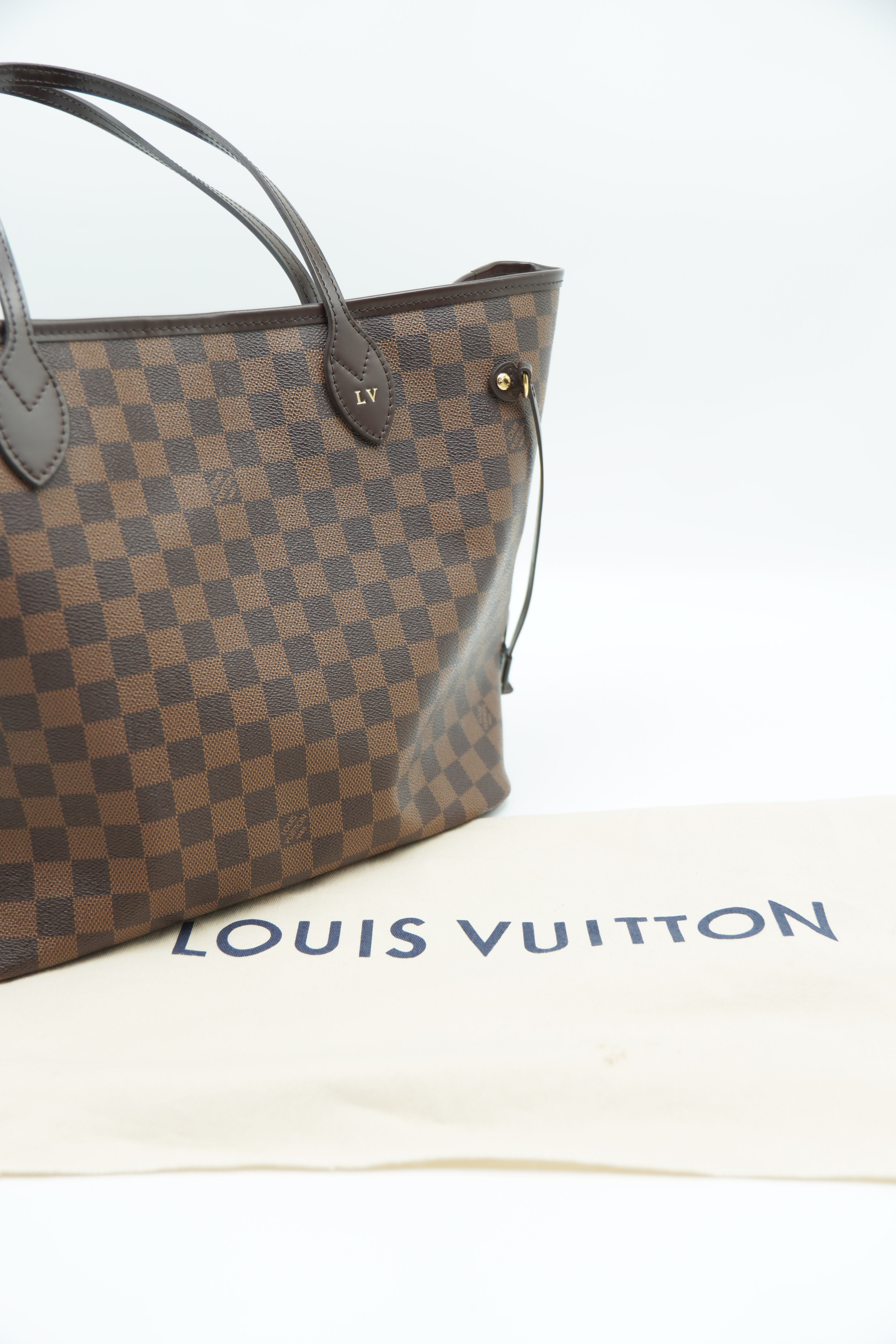Louis Vuitton Neverfull MM Damier Ebene Bag - Authentic Used