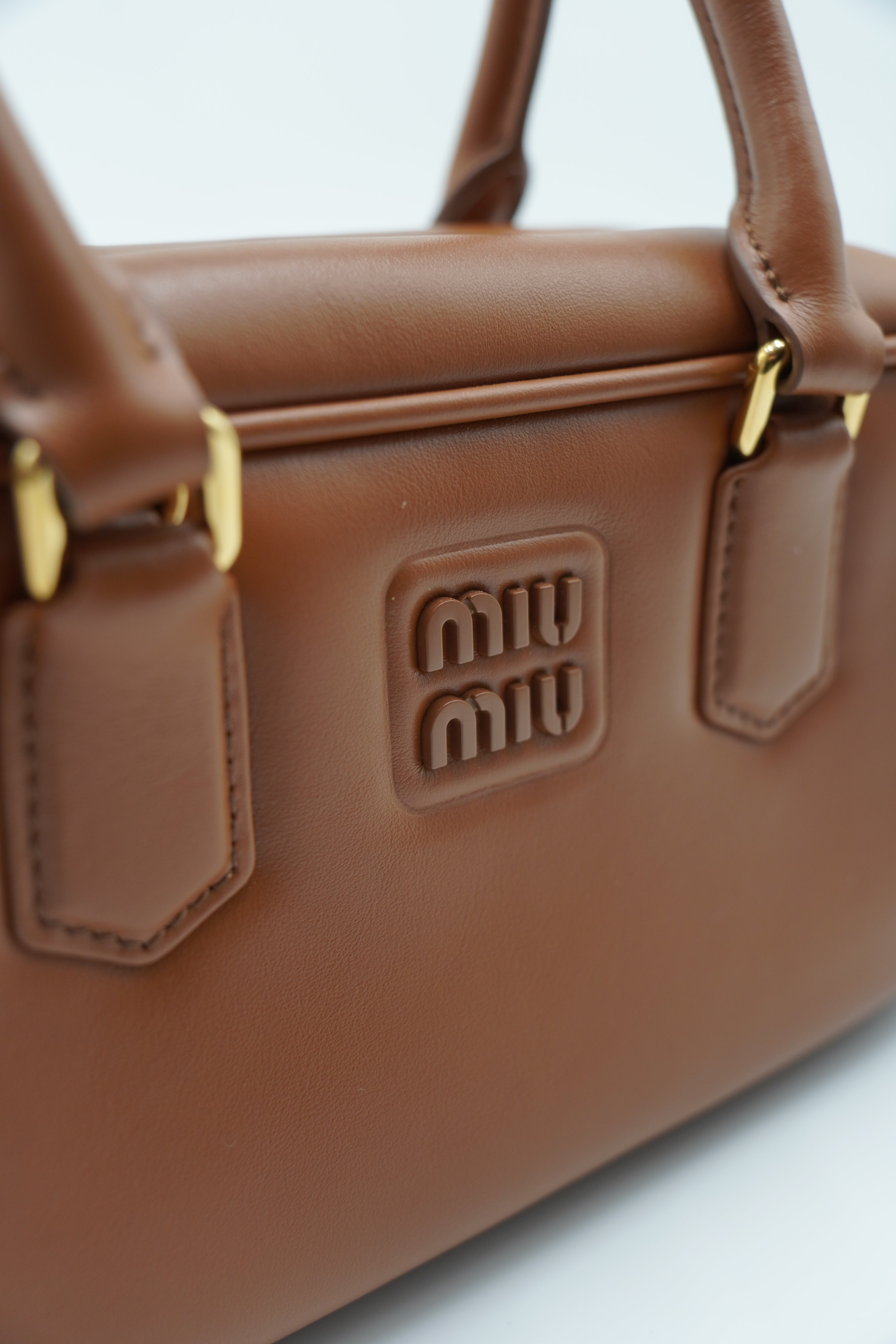 Miu Miu Arcadie Large Cognac Bag - Authentic Used