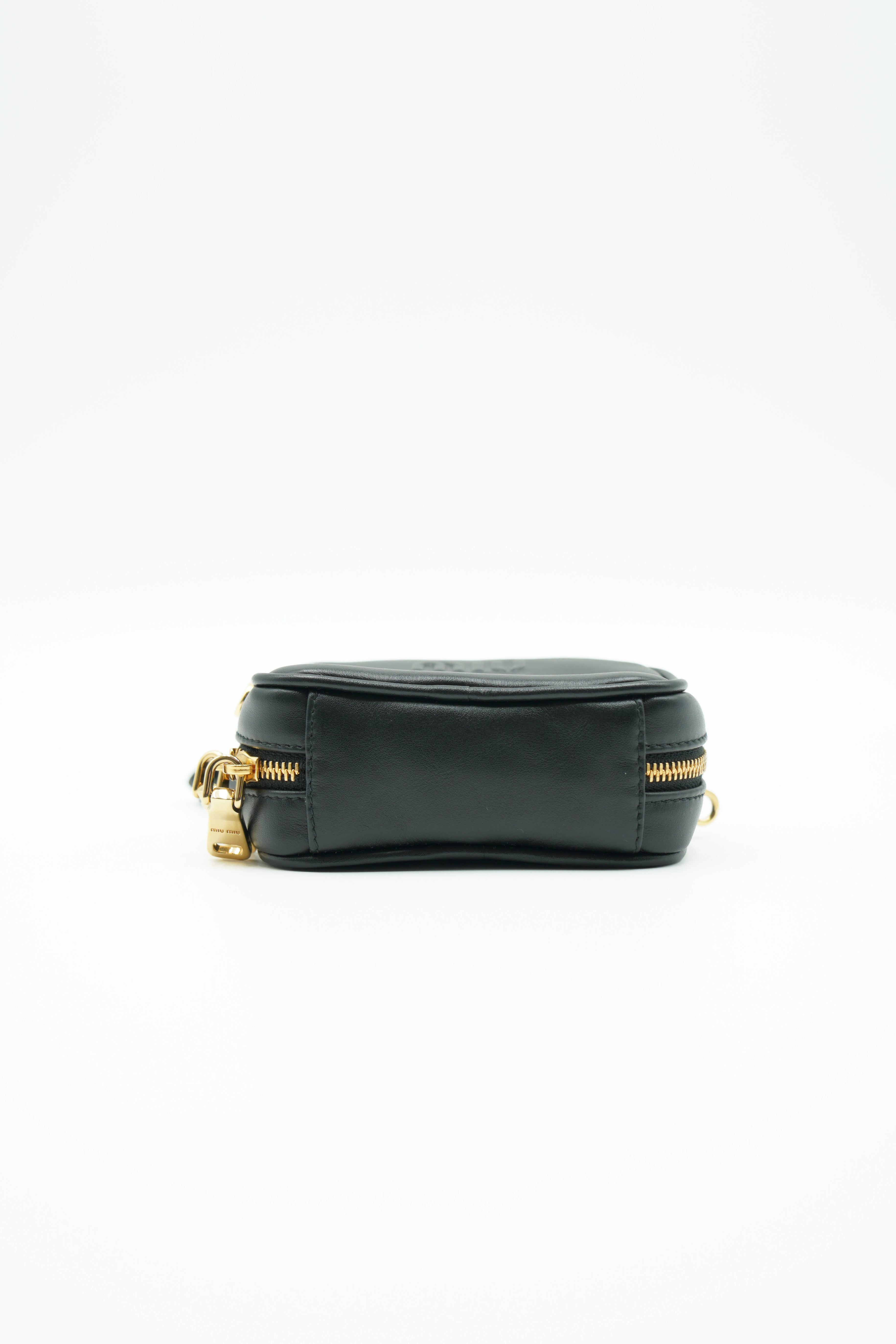 Bolso Miu Miu Micro Beau de piel negra