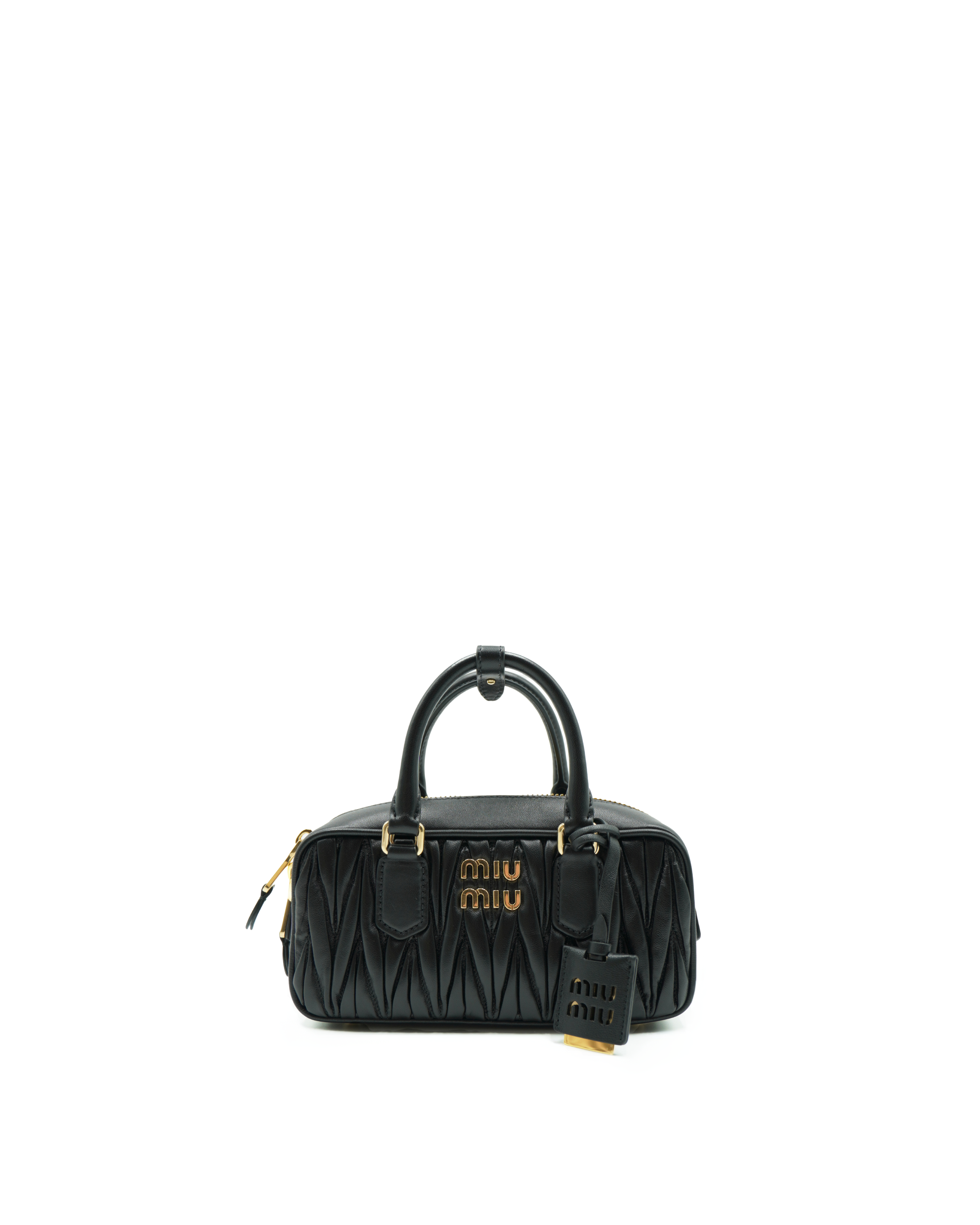 Miu Miu Arcadie bag in regular black matelassé nappa