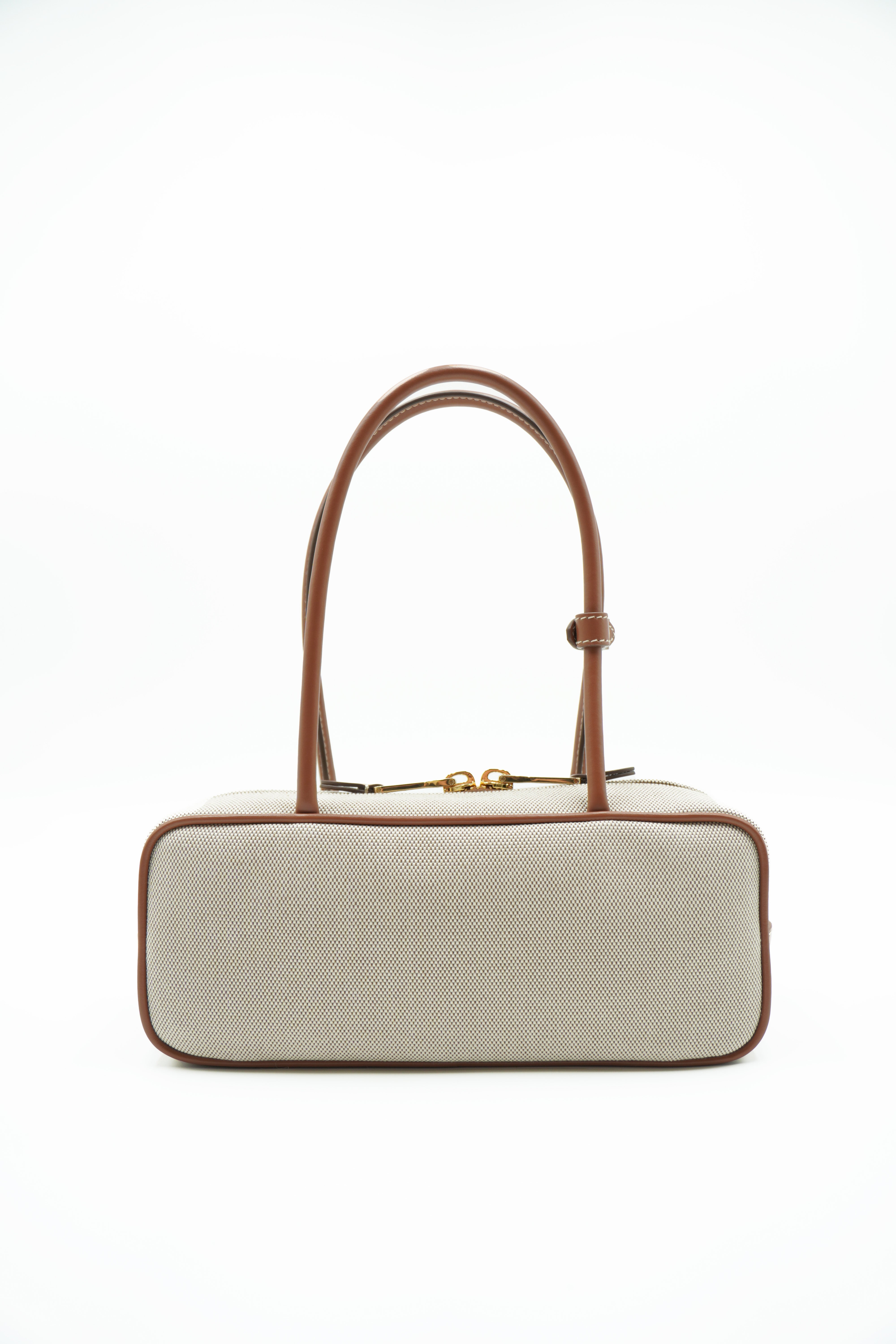 Miu Miu Beau Canvas and Leather Small Bag - Authentic Pre-owned