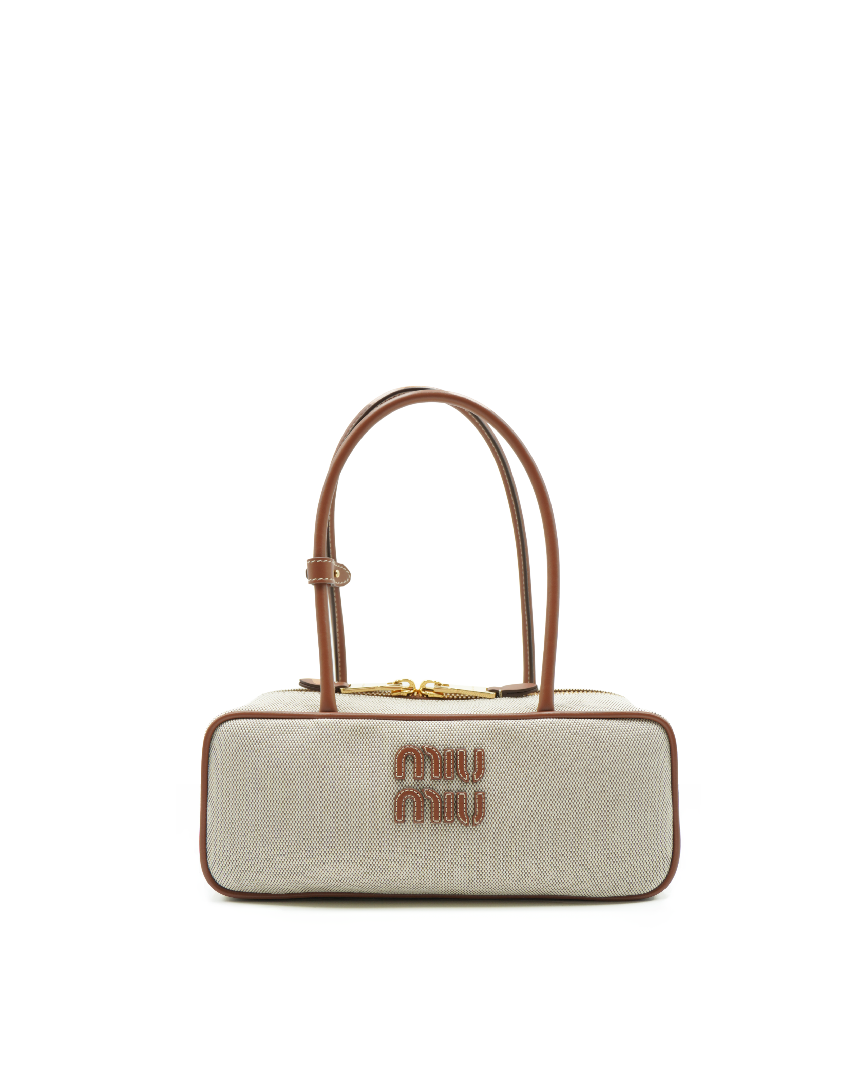 Miu Miu Beau Bag in Canvas and Leather Small