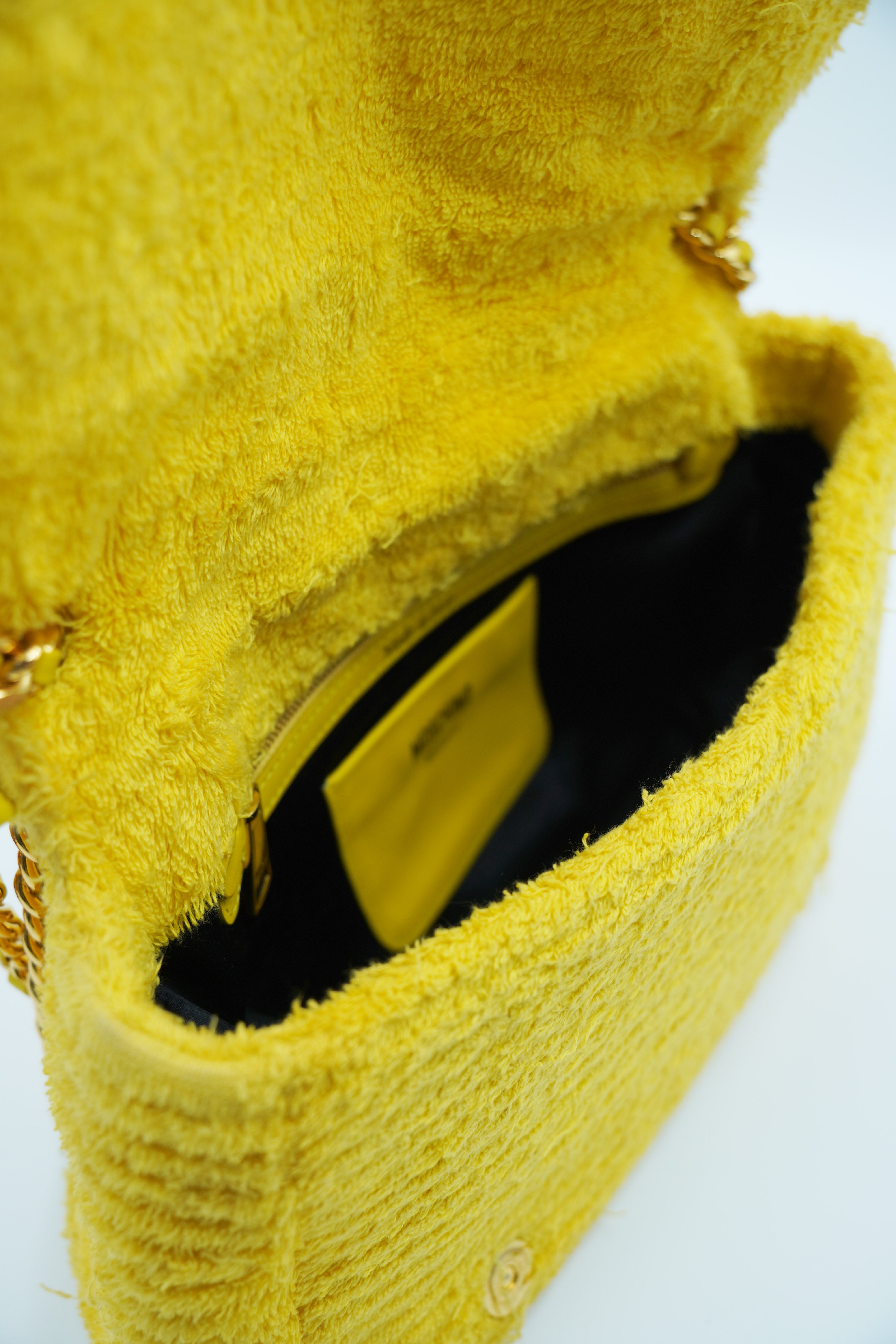 Moschino Borsa Biker Bag In Tessuto Giallo usata come nuova certificata - Aurea Luxury Lab
