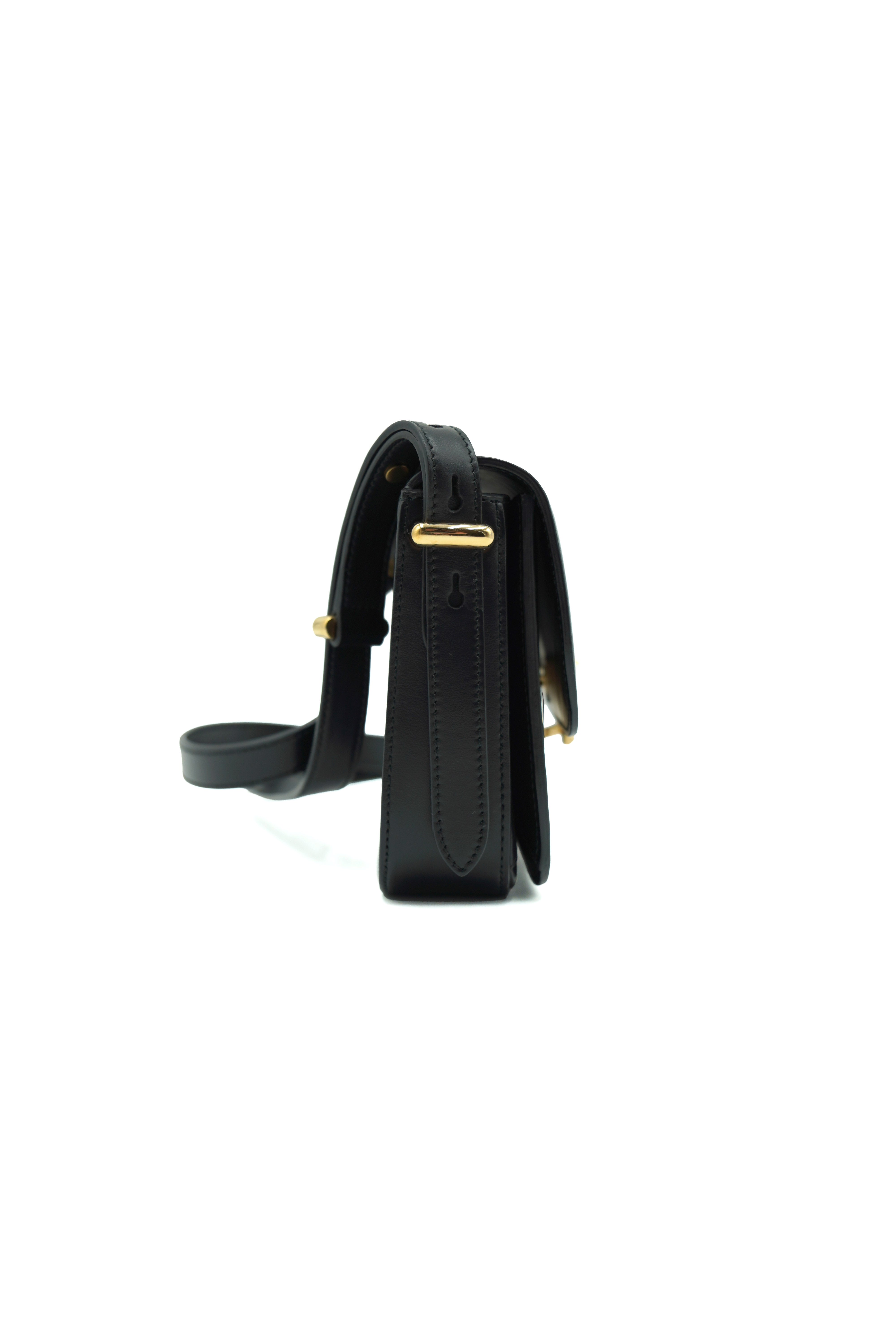 Prada Borsa Tracolla Embleme Pelle Nera - Usato Autentico