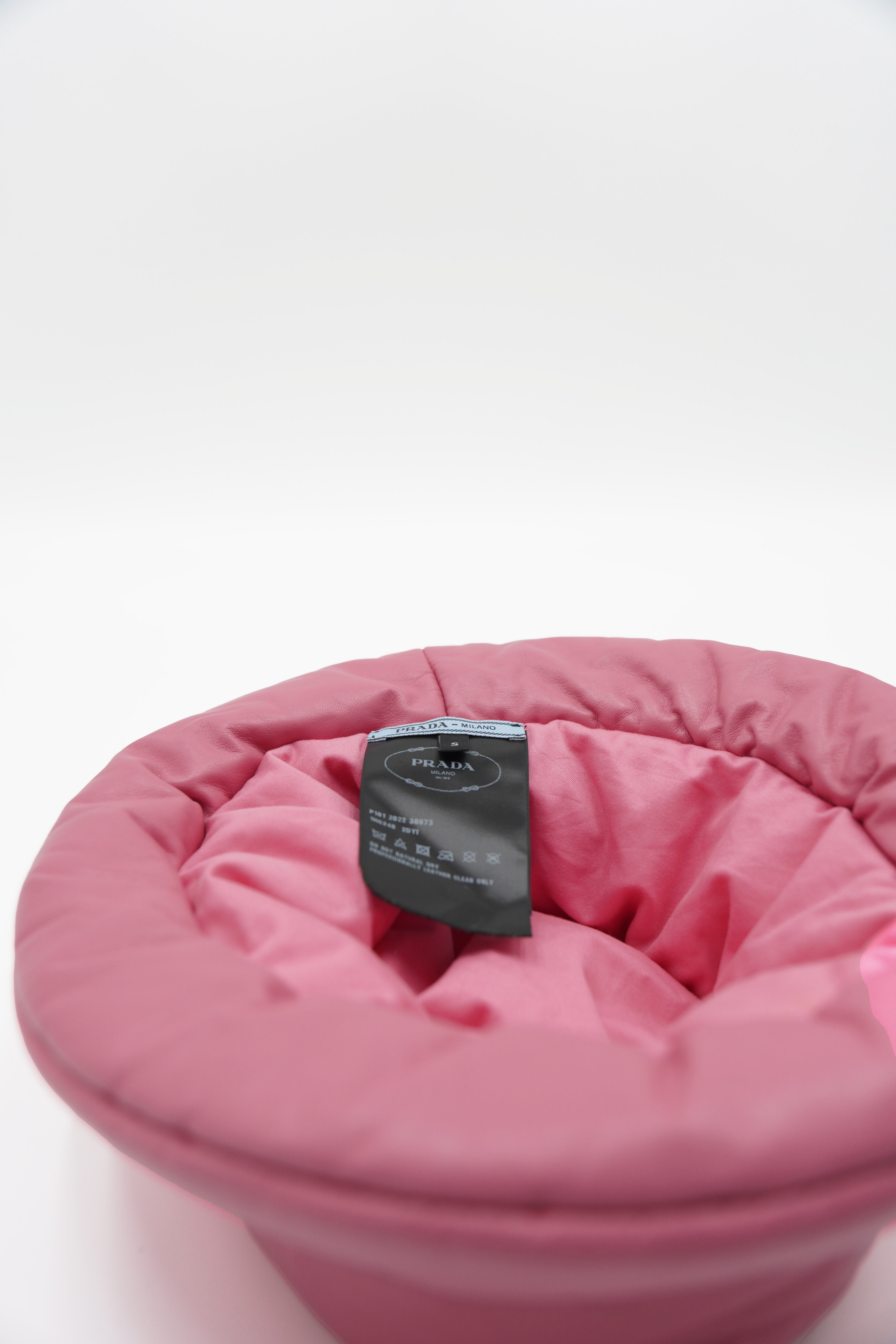 Prada Quilted Fuchsia Leather Hat