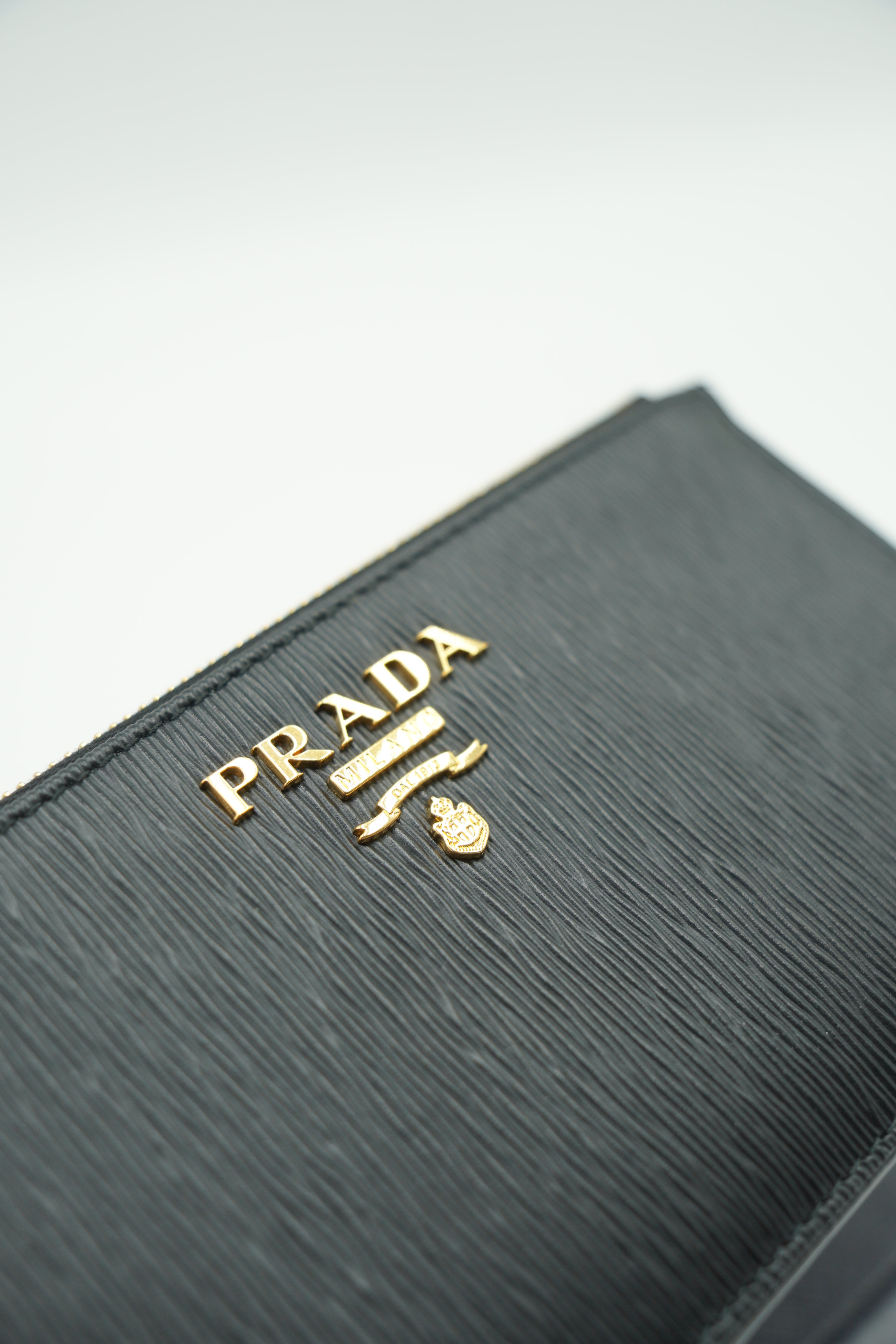 Prada Black Saffiano Leather Card Holder
