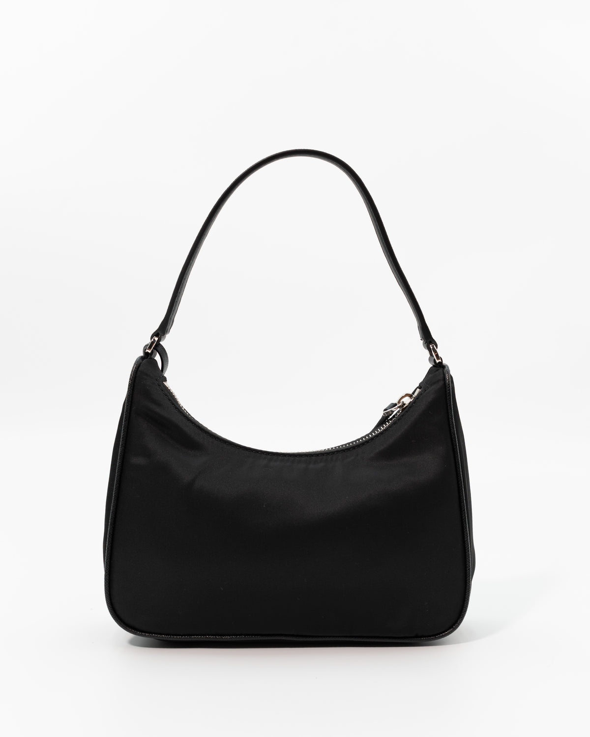 Prada Borsa Mini Re-Edition 2005 Nylon Nera vista posteriore usata autentica - Aurea Luxury Lab
