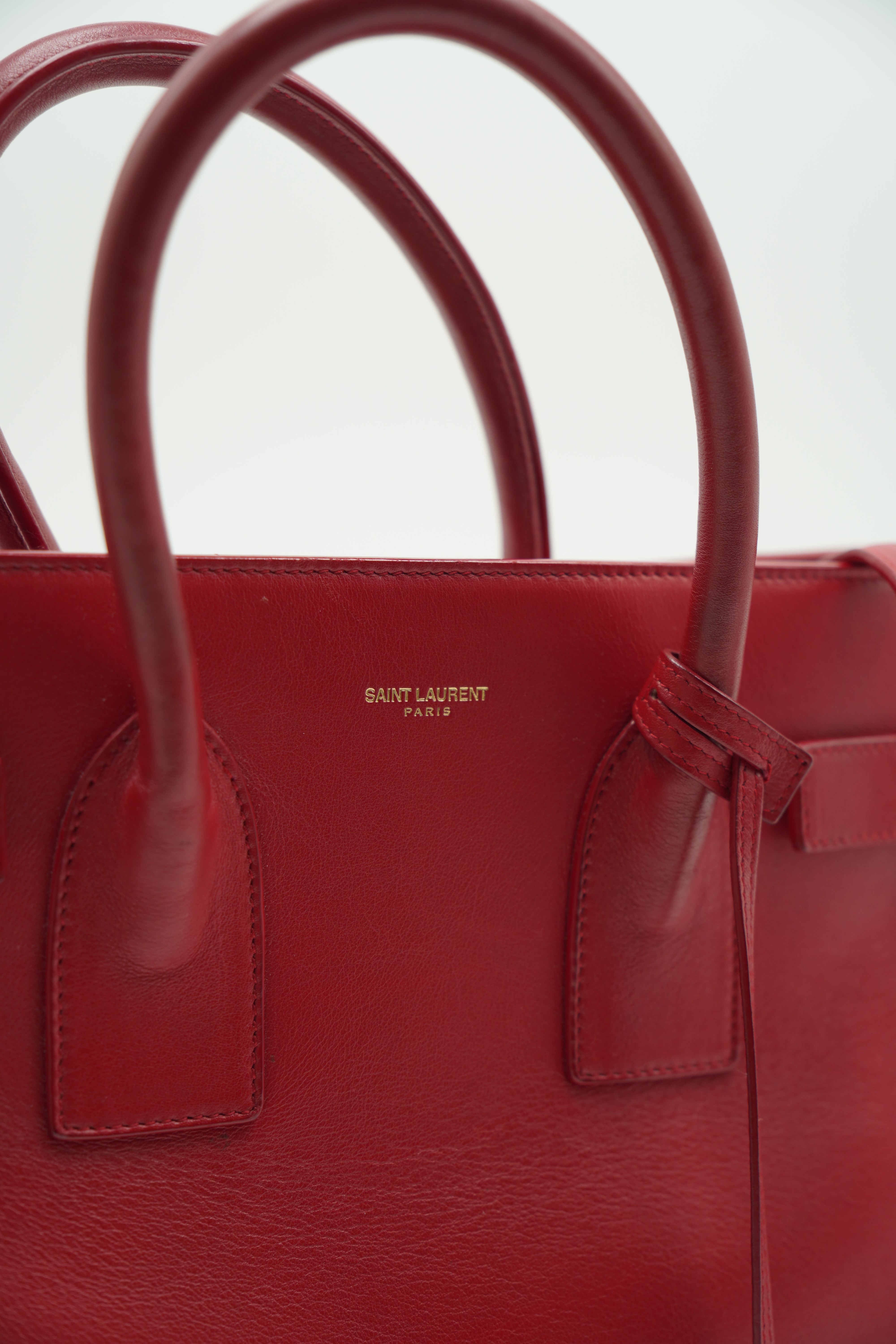 Saint Laurent Bolso Shopping in piel negra Sac du Jour Medium