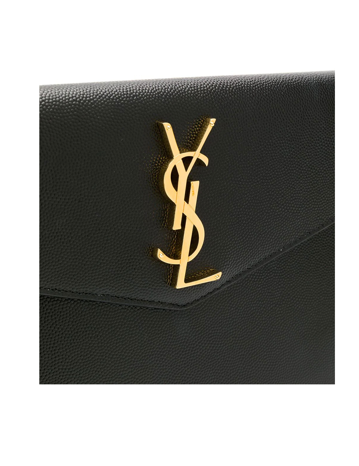 Saint Laurent Pochette Uptown Pelle Groffata Nera - Usato Autentico