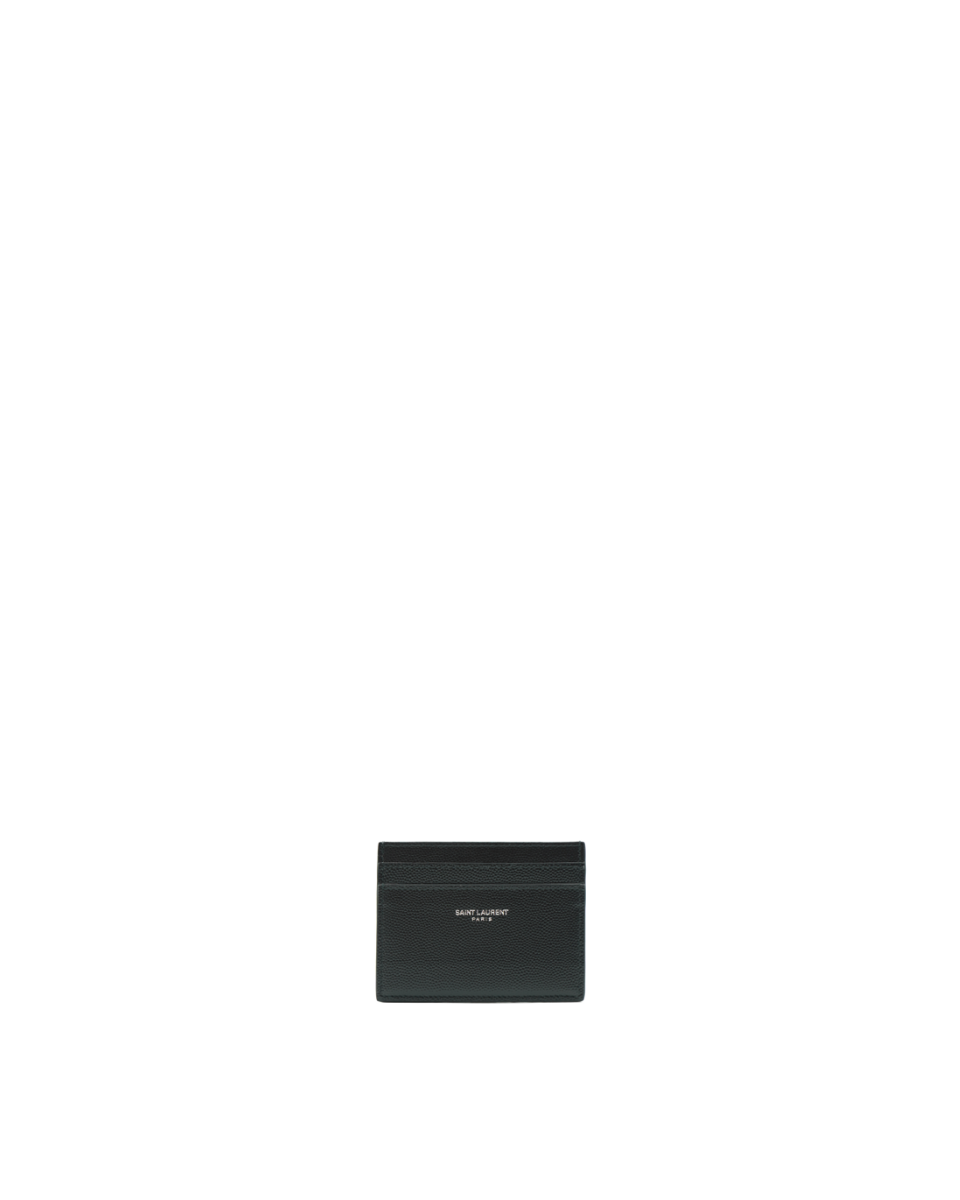 Tarjetero de piel negra de Saint Laurent