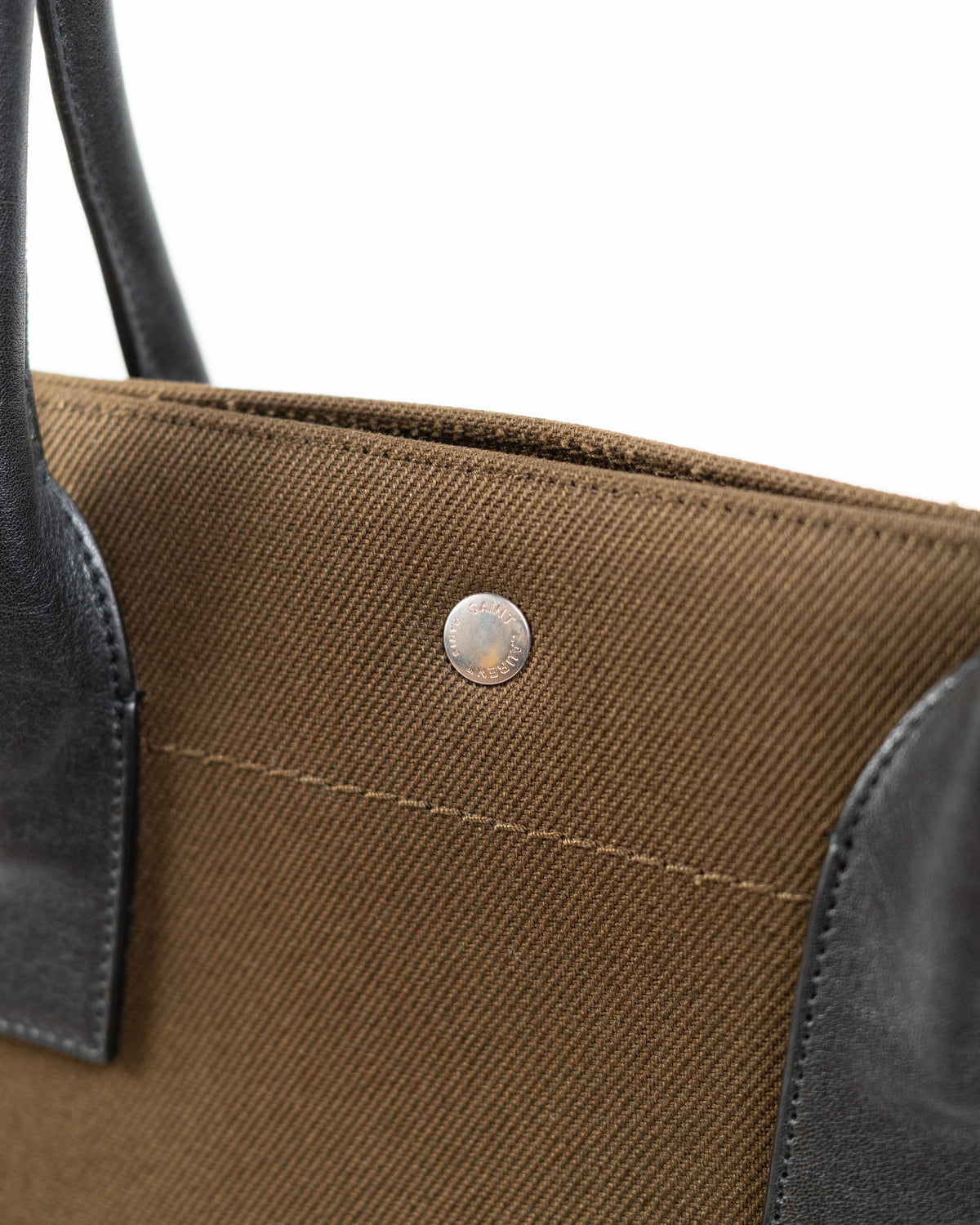 Saint Laurent Borsa Tote Rive Gauche Tela Marrone pre-owned certificata - Aurea Luxury Lab
